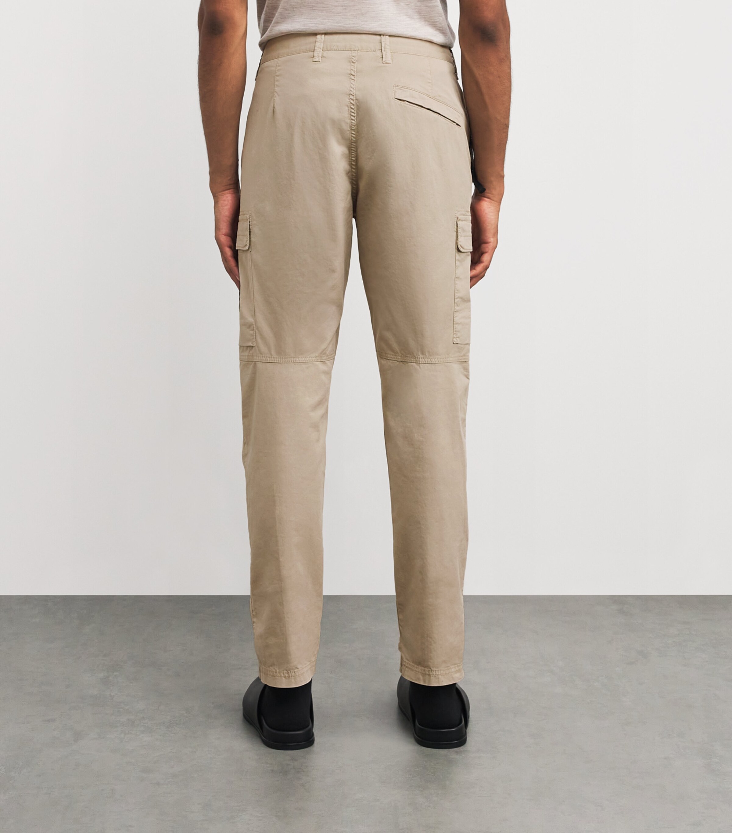 Stretch-Cotton Cargo Trousers V009A Image 4