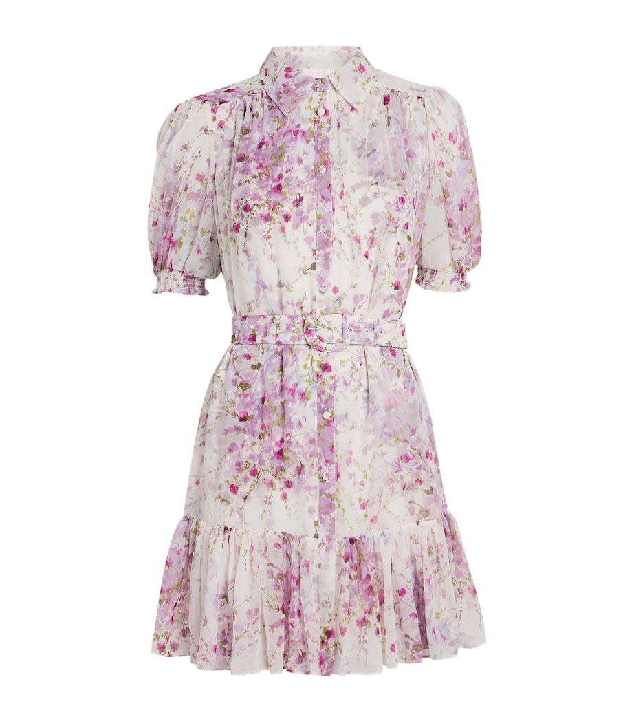 Cinq A Sept Womens Midsummer Bloom Halbini Mini Dress Ivory Multi Image 1