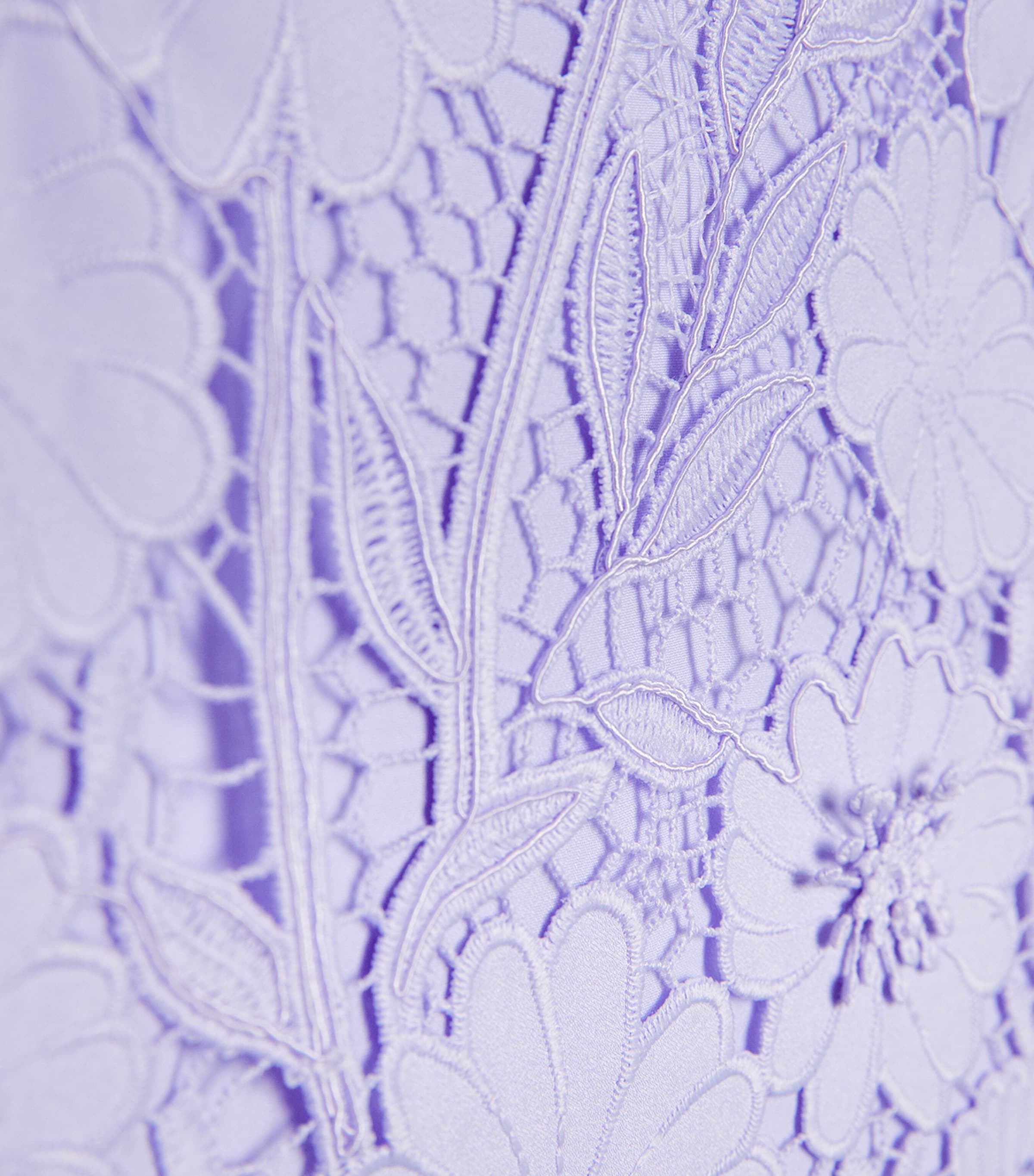 Self-Portrait Kids Lace Mini Dress (3-12 Years) Lilac Image 3