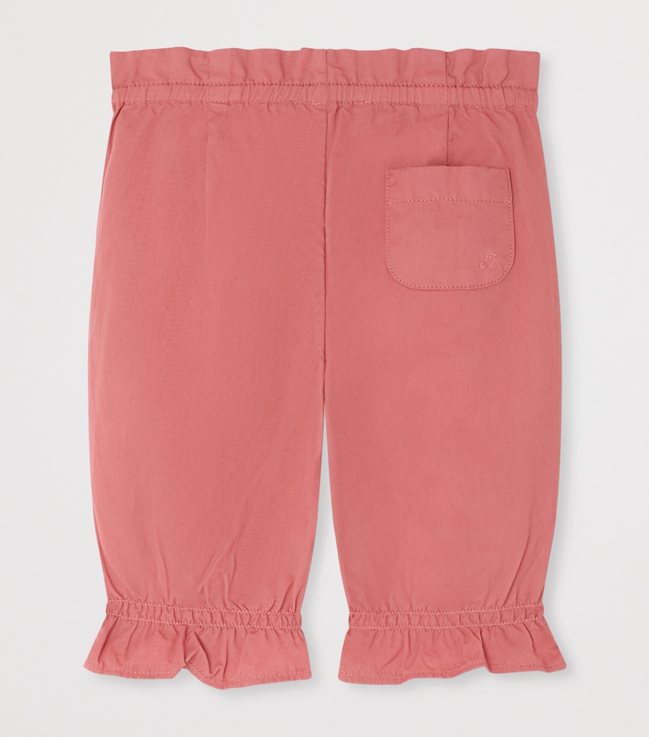 Bonpoint Cotton Frill-Detail Leggings (6-18 Months) Figue Image 2