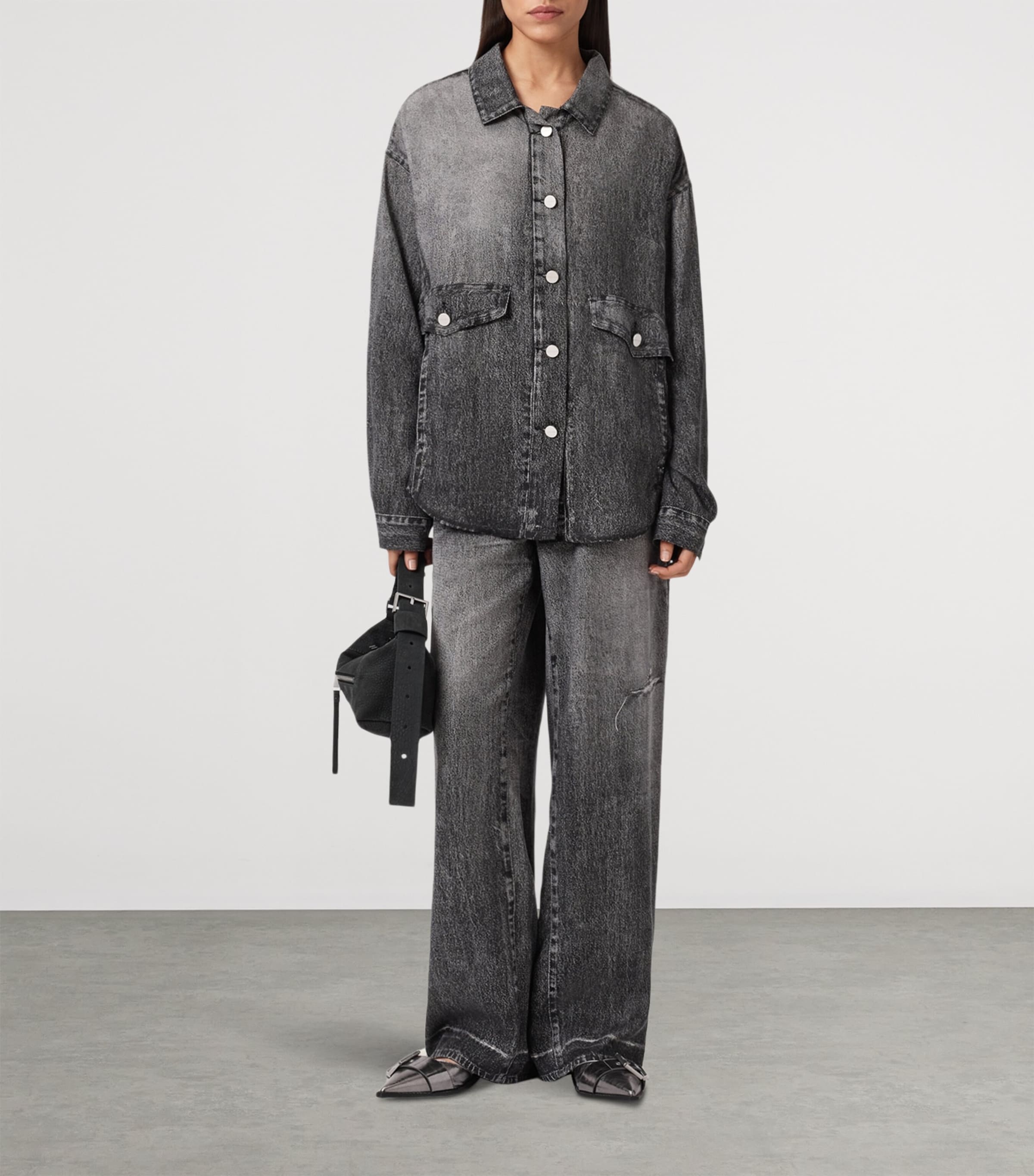 Tyler Illusion Print Wide-Leg Trousers ILLUSION BLACK Image 3