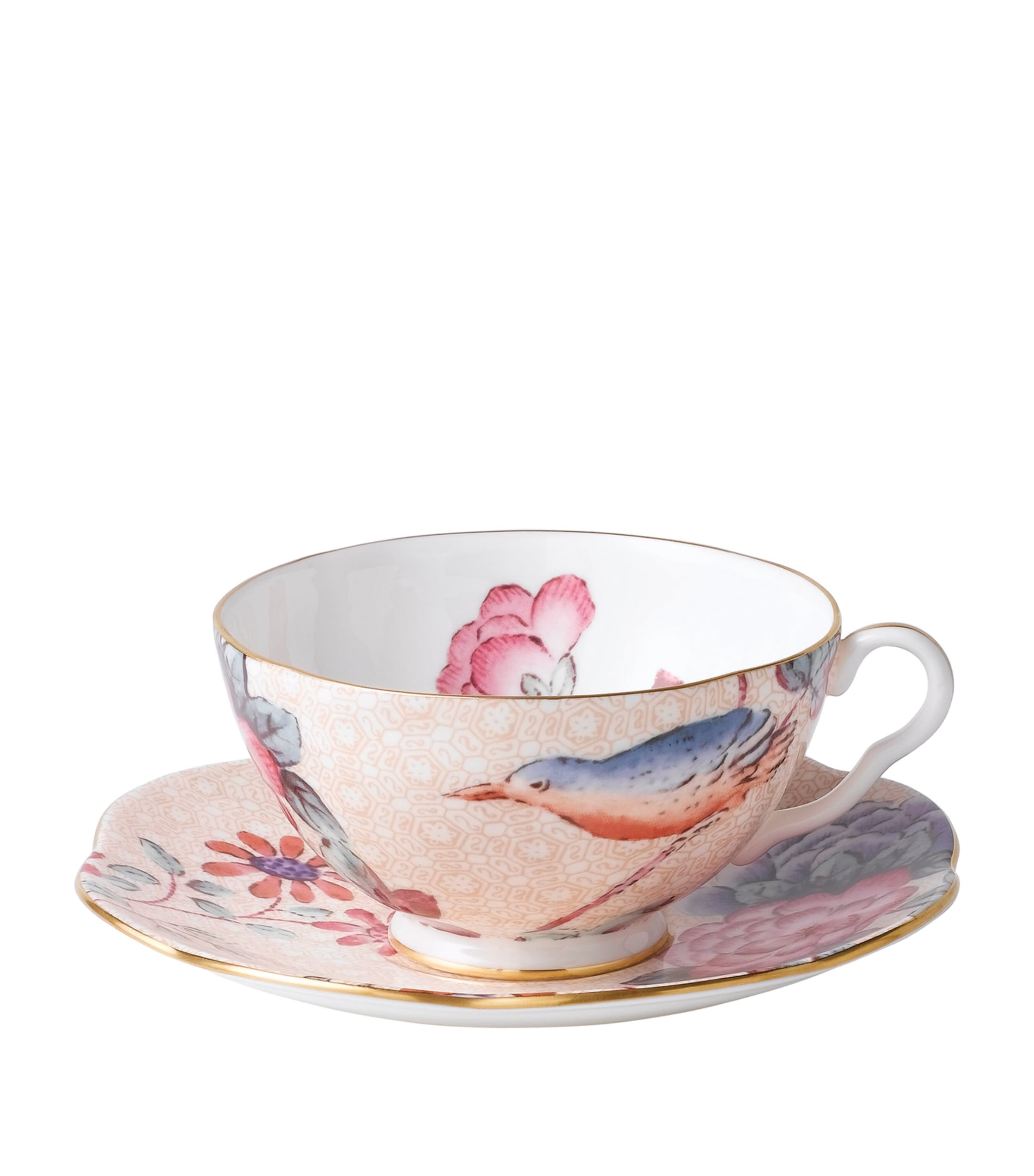 WEDGWOOD CUCKOO TEACUP AND SAUCER 