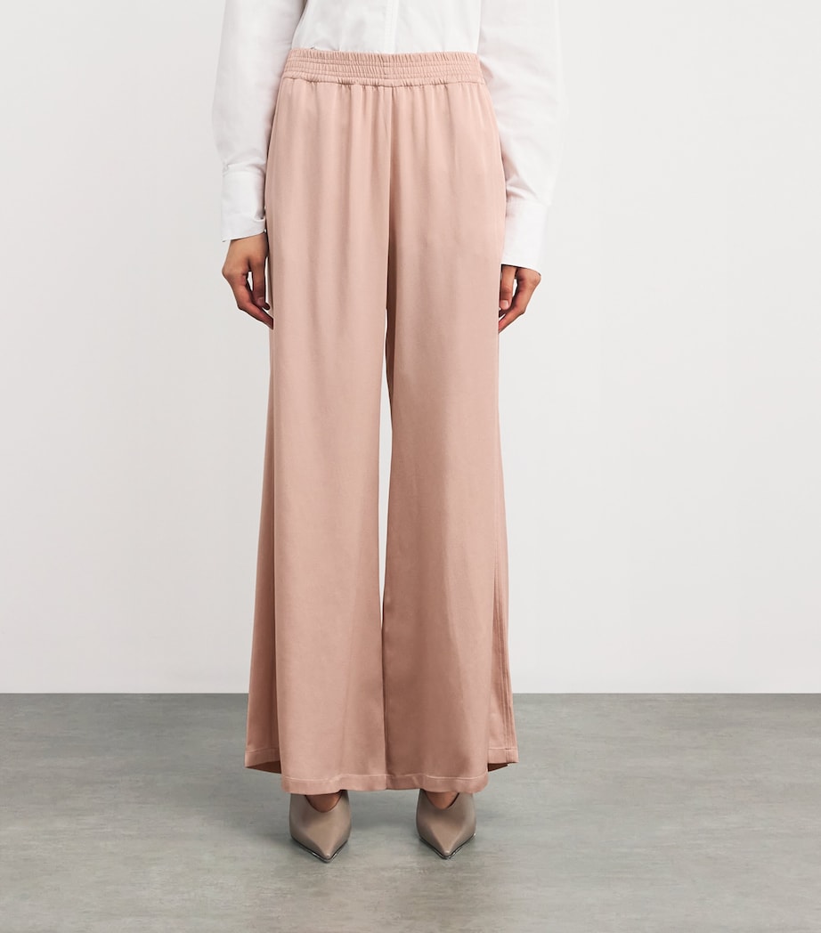 Satin Wide-Leg Trousers 2198 ROSA CRETA Image 3