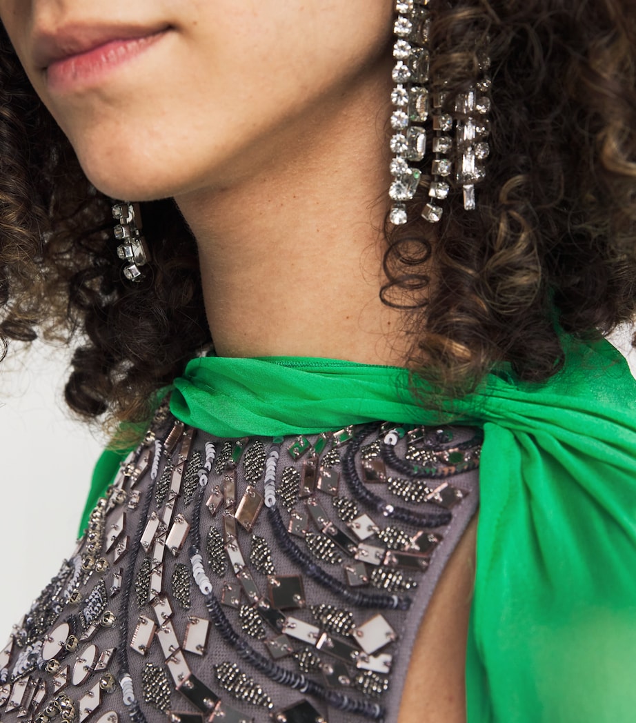 Silk Chiffon Scarf 166240 ISLAND GREEN Image 4