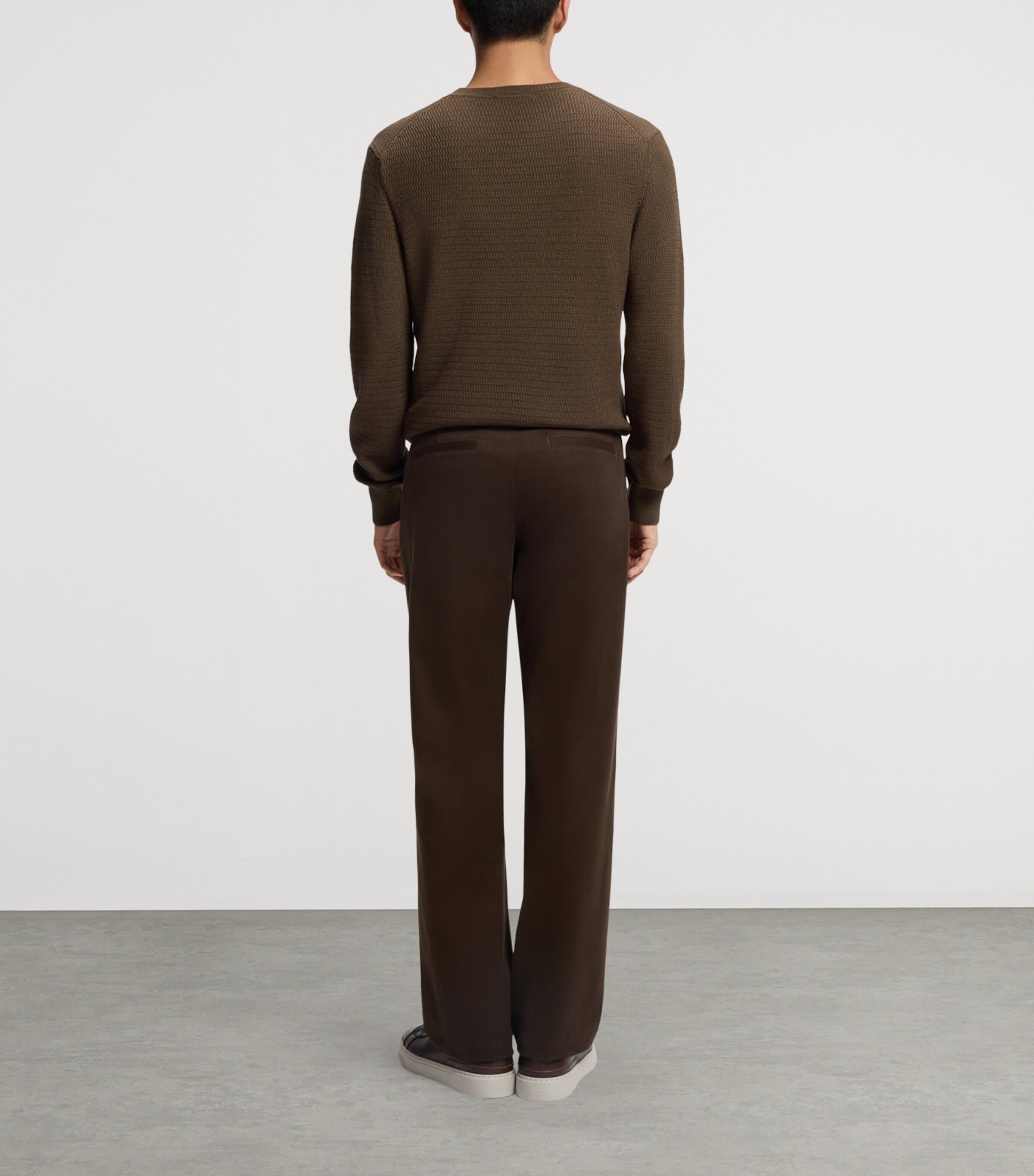 BOSS Mens Virgin Wool-Silk Sweater Image 3