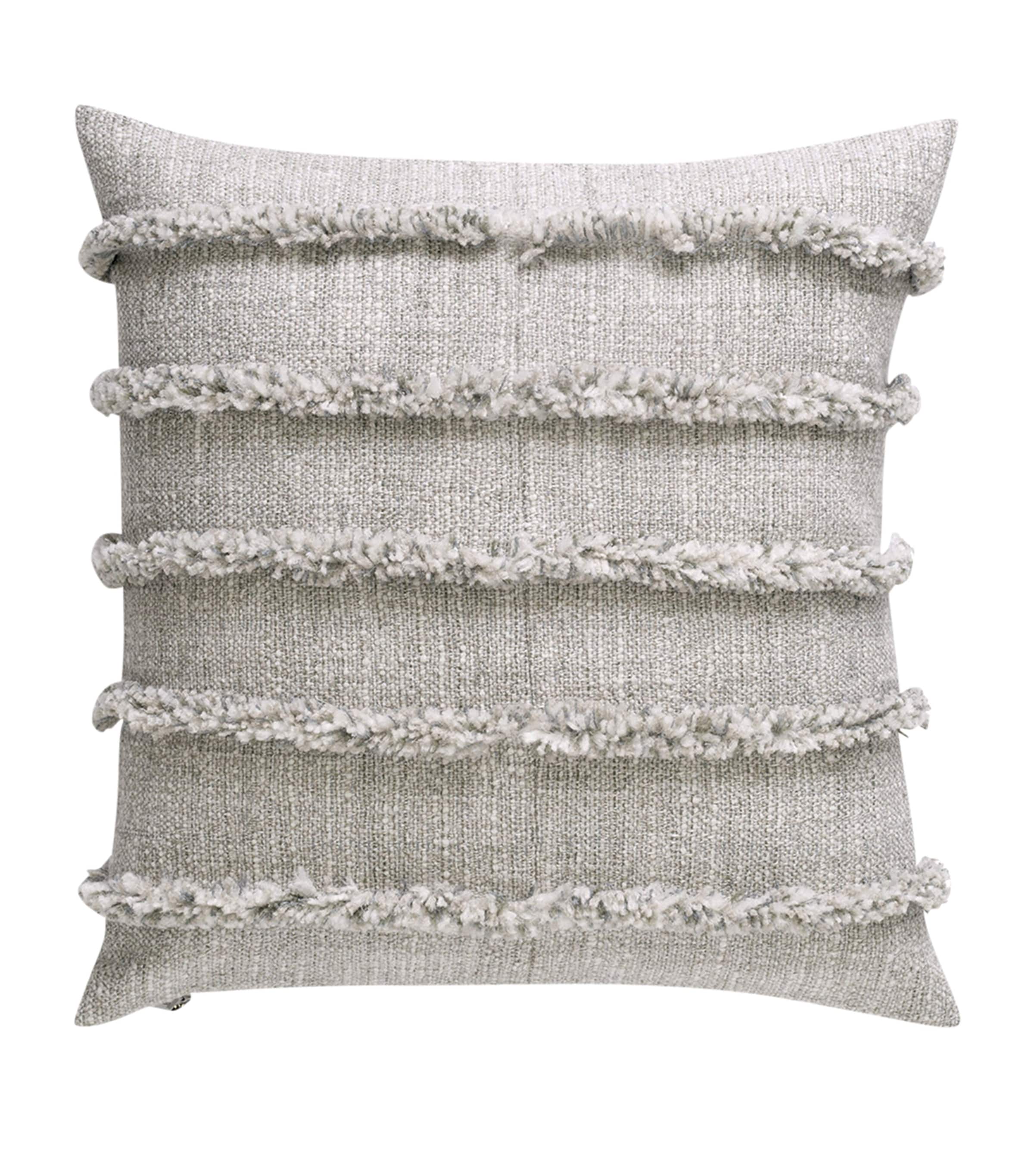 De Le Cuona Linen-blend Rogue Cushion In White