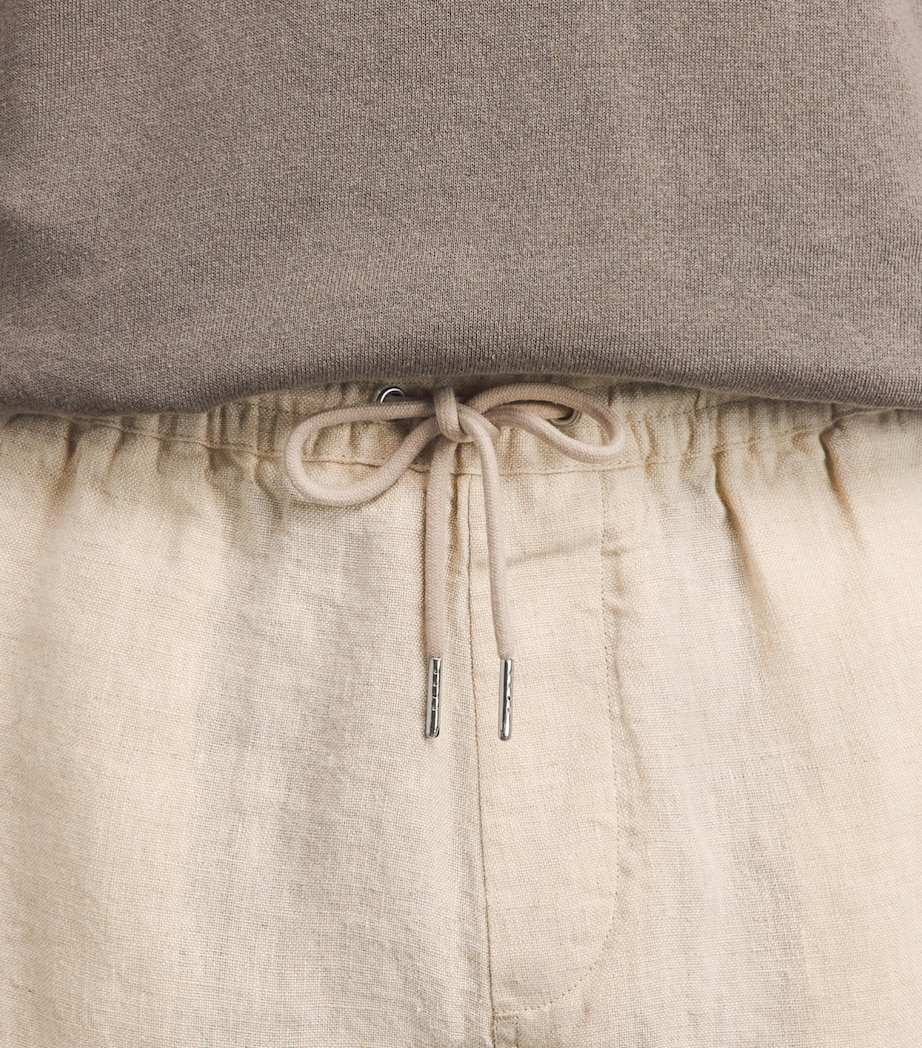 NN.07 Mens Linen Drawstring Gregor Shorts Oat Image 3
