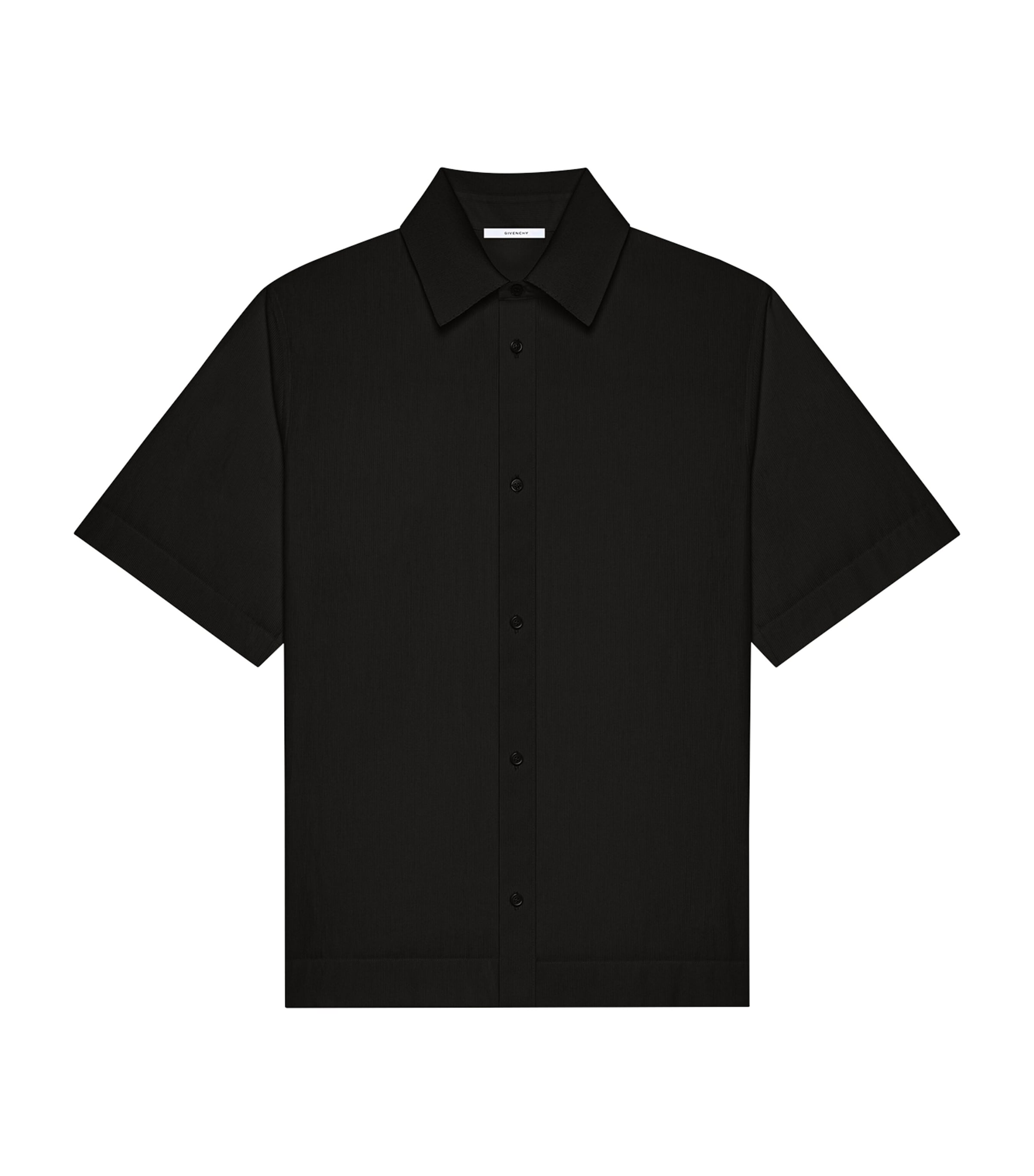 Cotton Short-Sleeve Shirt BLACK Image 1