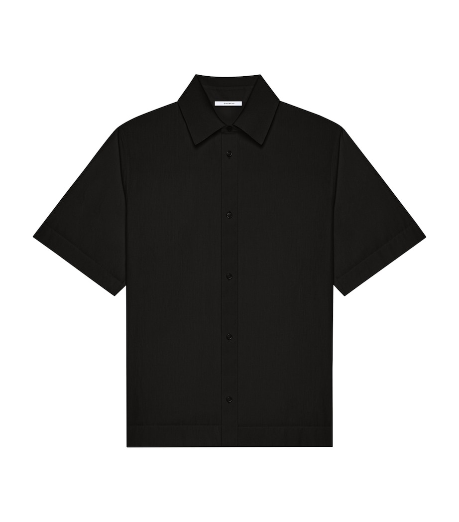 Cotton Short-Sleeve Shirt BLACK Image 1