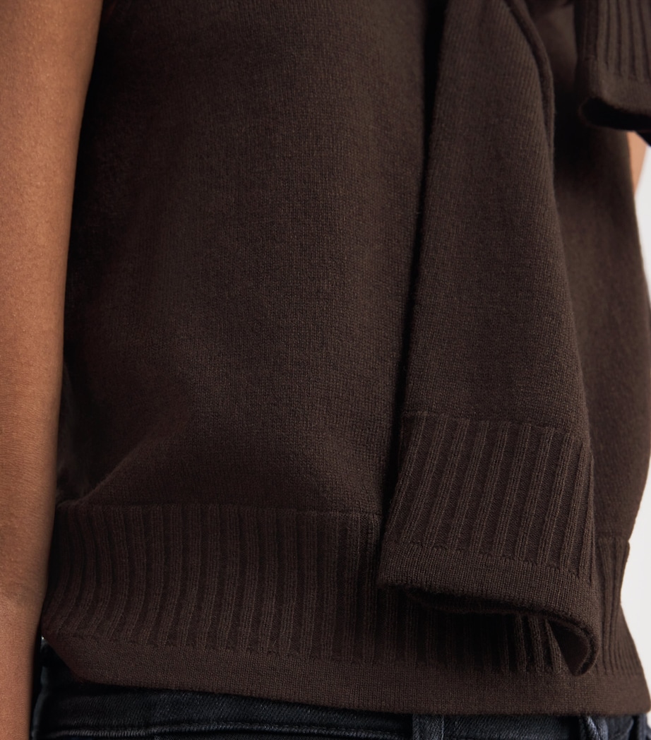 Wool-Cashmere Tank Top CHOCOLATE Image 6