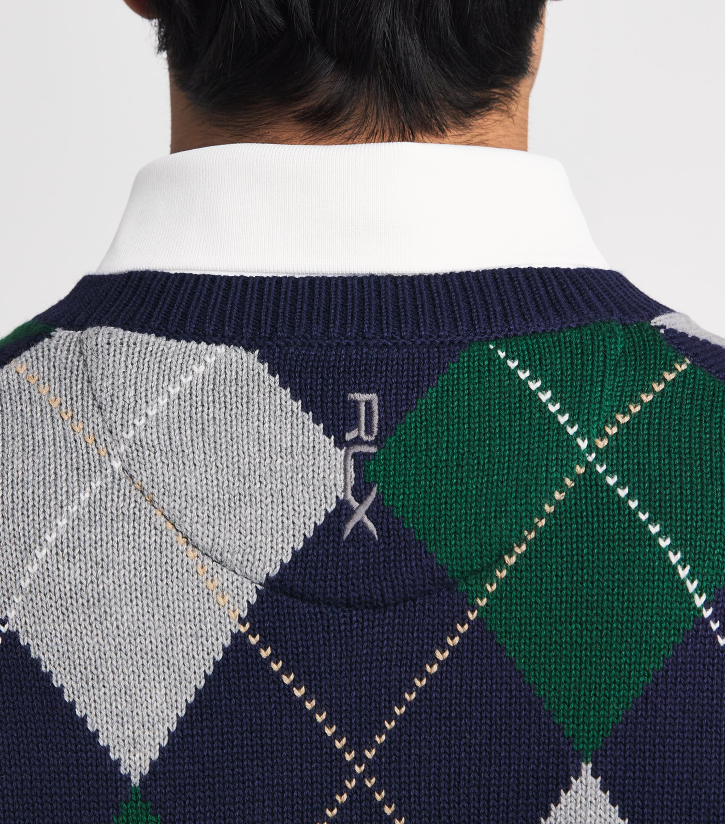 RLX Ralph Lauren Mens Cotton-Blend Sweater Vest Argyle Multi Image 3