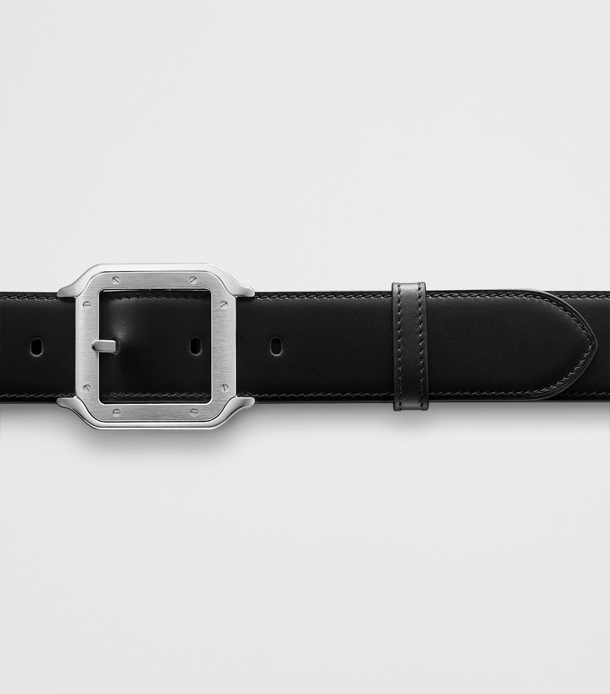 Cartier Leather Reversible Santos de Cartier Belt Black Image 4