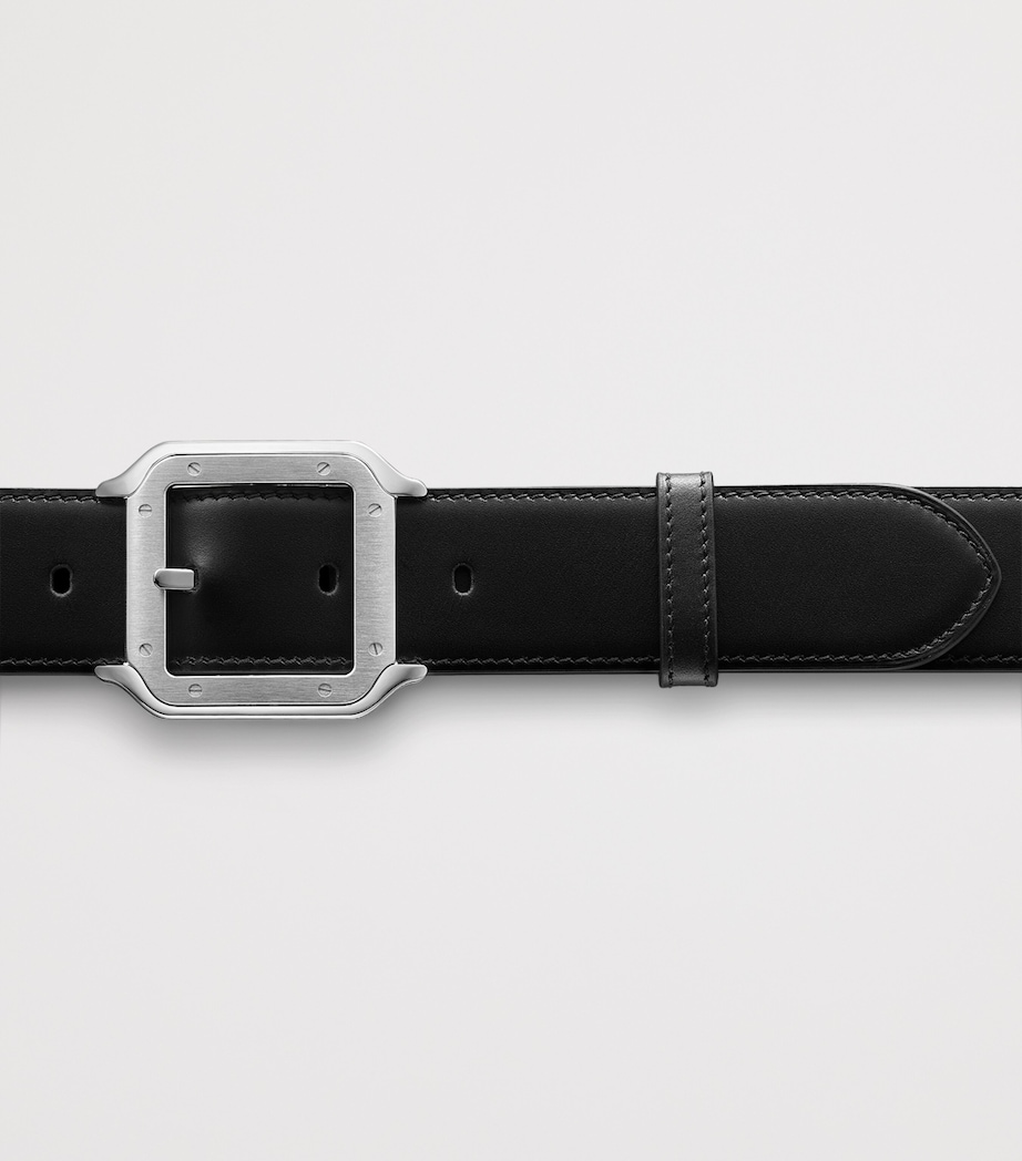 Cartier Leather Reversible Santos de Cartier Belt Black Image 4
