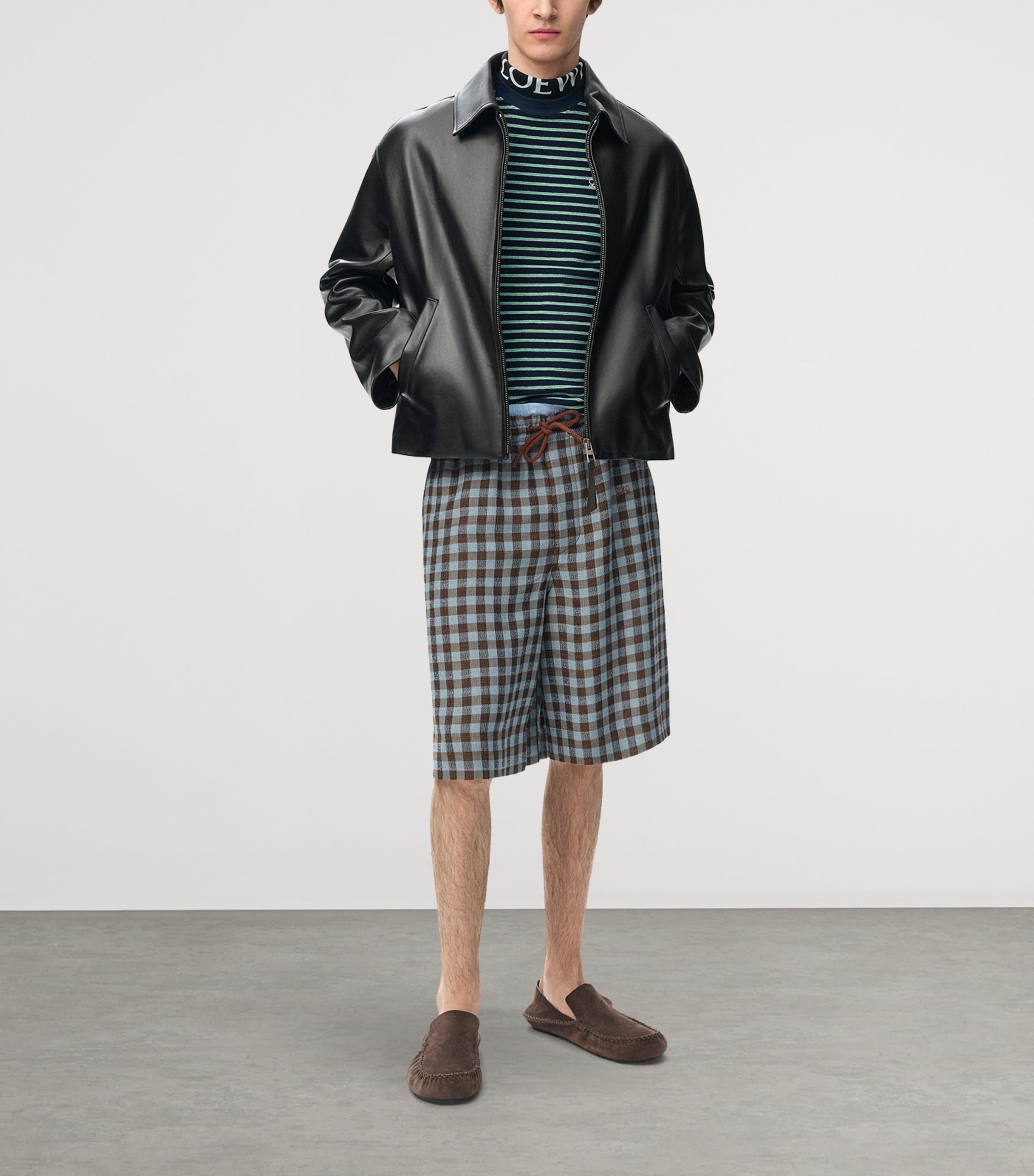 LOEWE Mens Lambskin Jacket Black Image 2