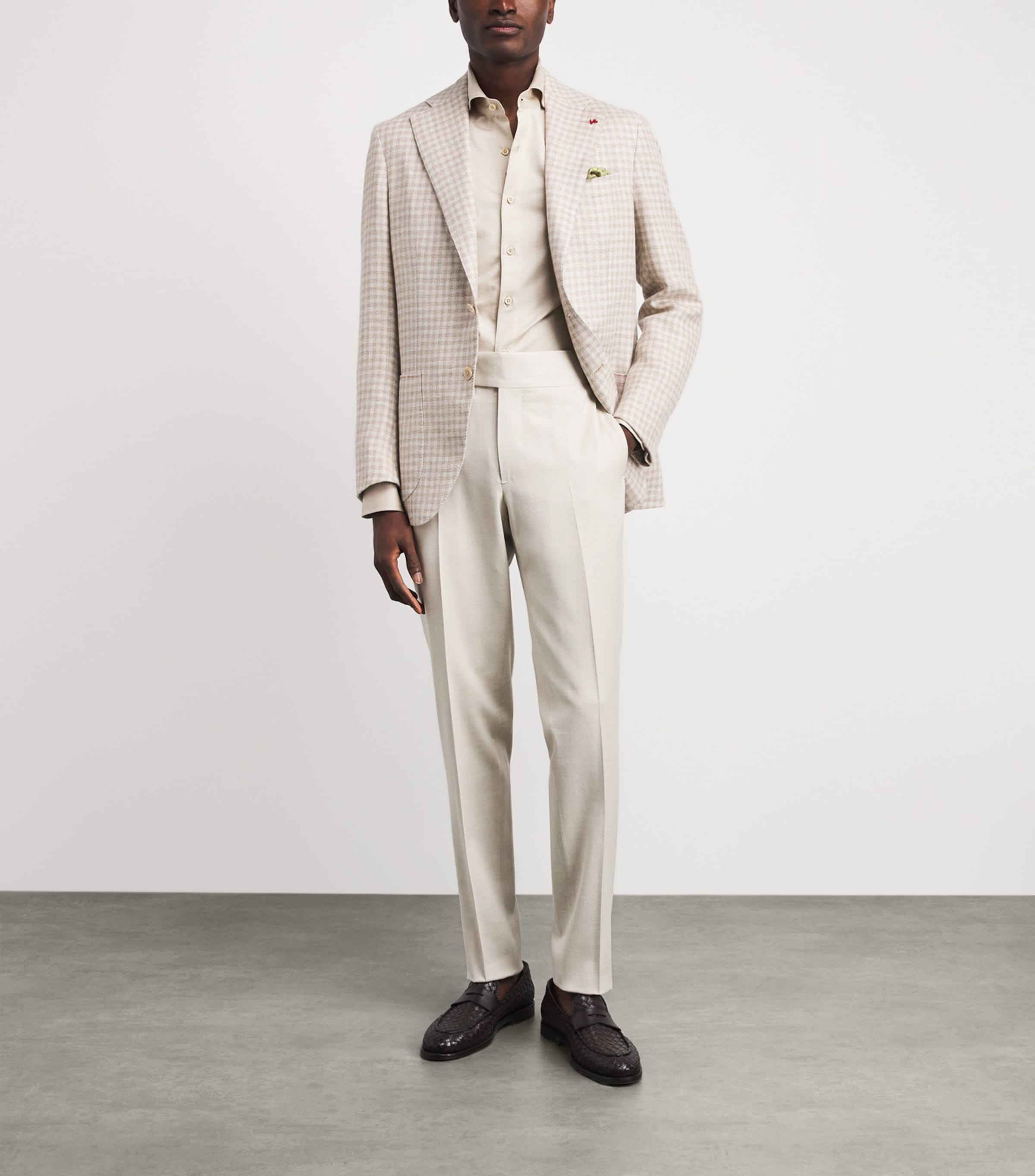 Isaia Mens Cotton Jersey Shirt Image 2