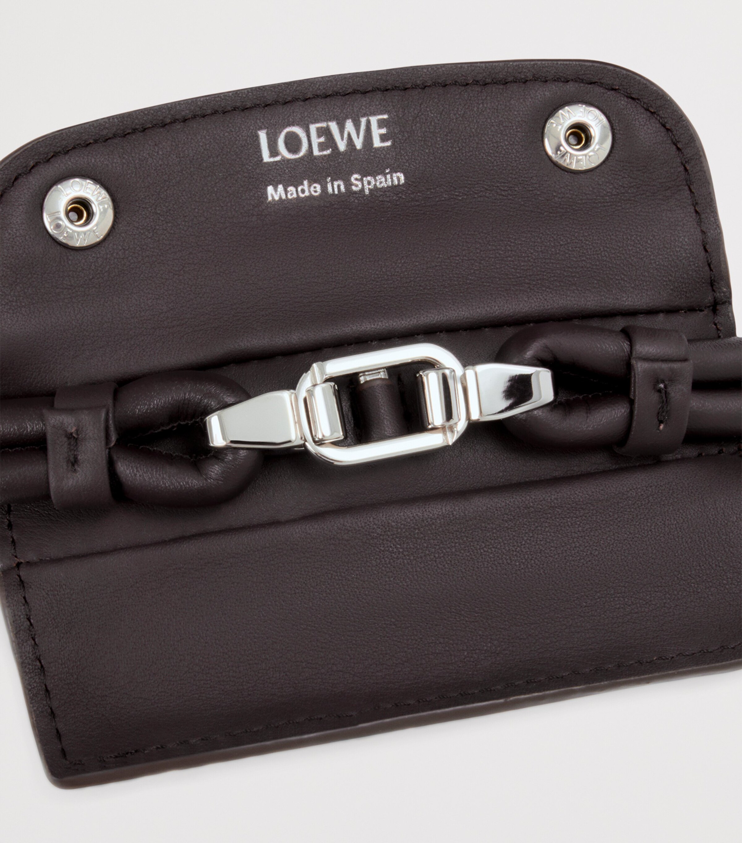 LOEWE Small Calfskin Madrid Shoulder Bag Dark Ebony Image 13