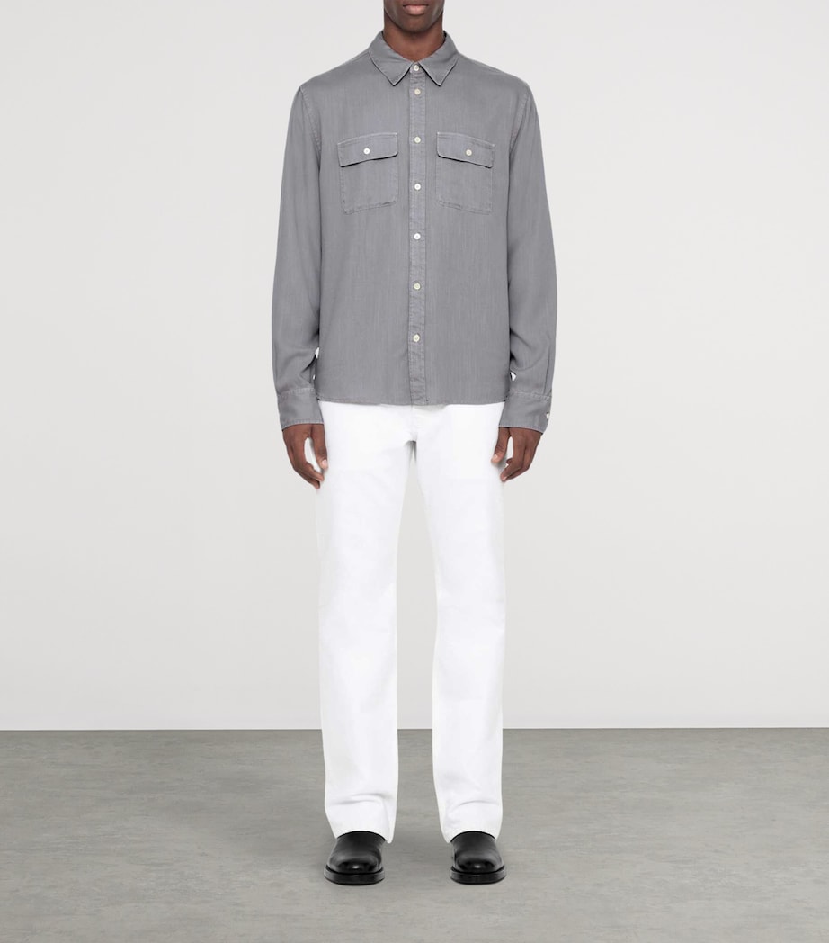 AllSaints Mens Bond Shirt Cloud Grey Image 2