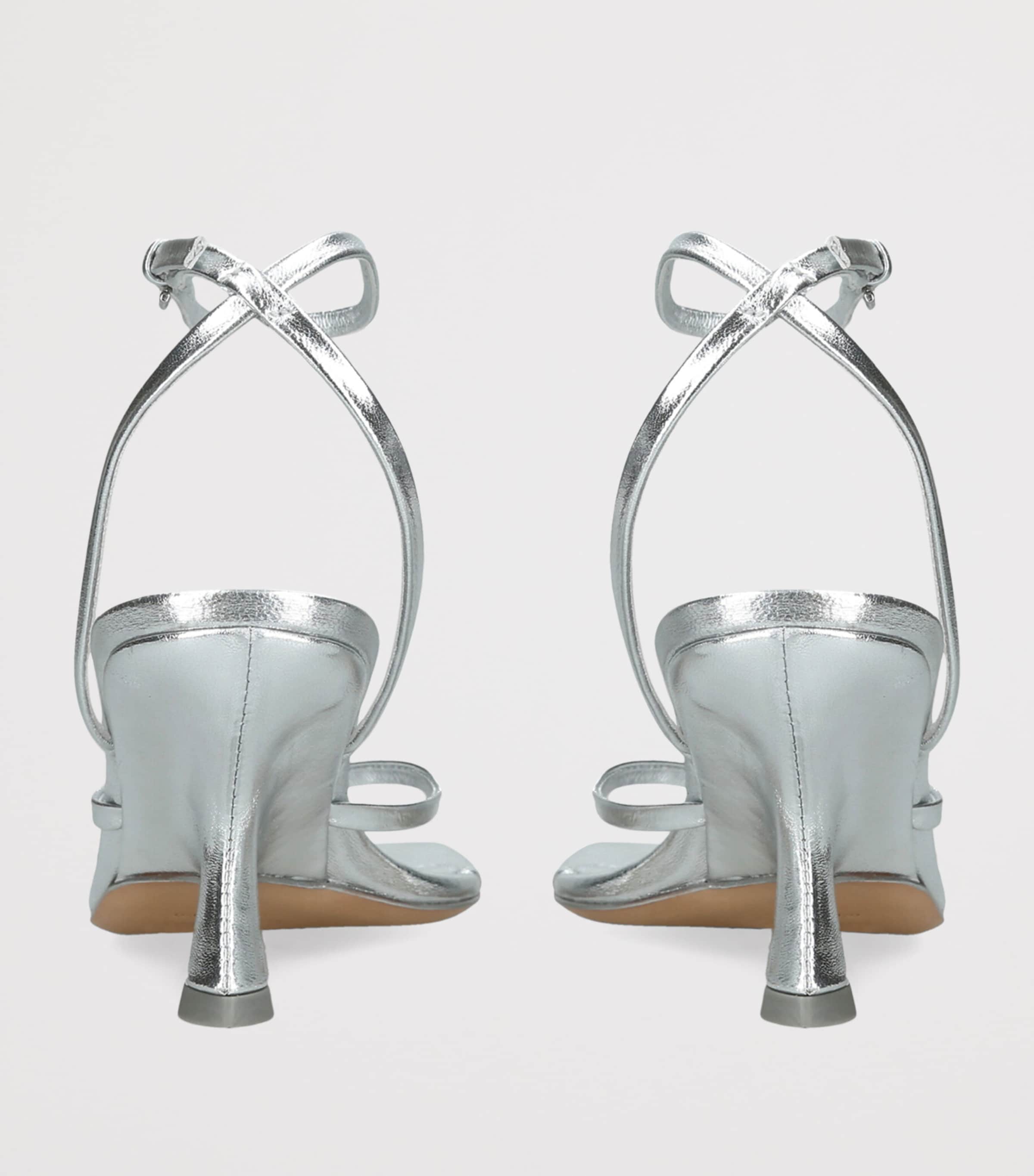 Simkhai Metallic Leather Kelsey Heeled Sandals 75 Silver Image 4