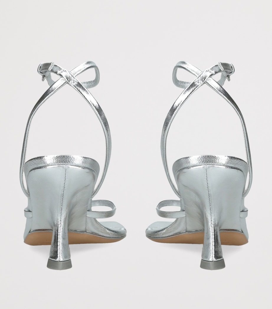 Simkhai Metallic Leather Kelsey Heeled Sandals 75 Silver Image 4