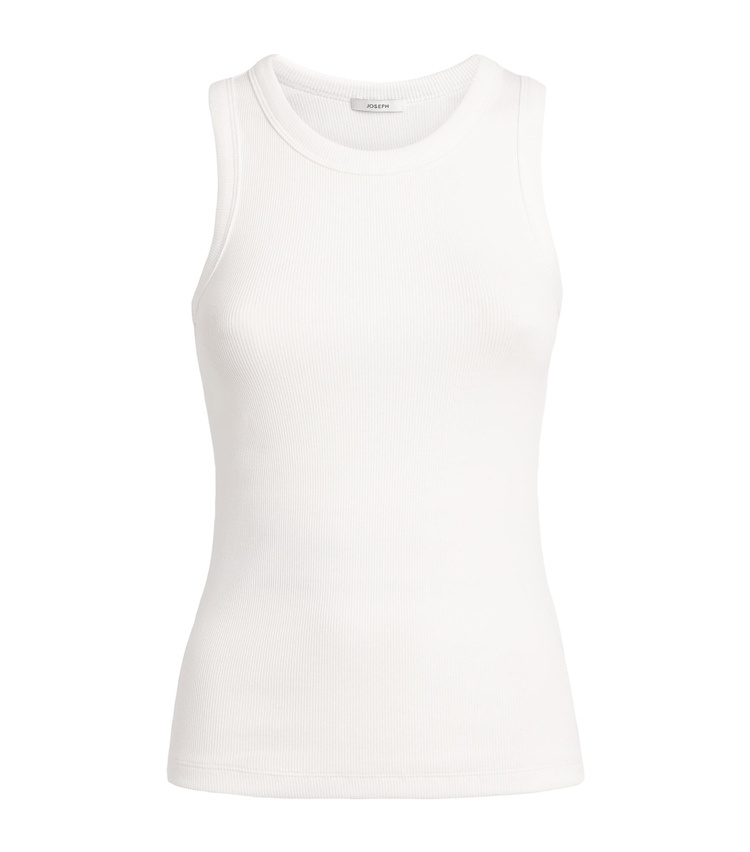 Stretch-Cotton Yeux Tank Top WHITE Image 1