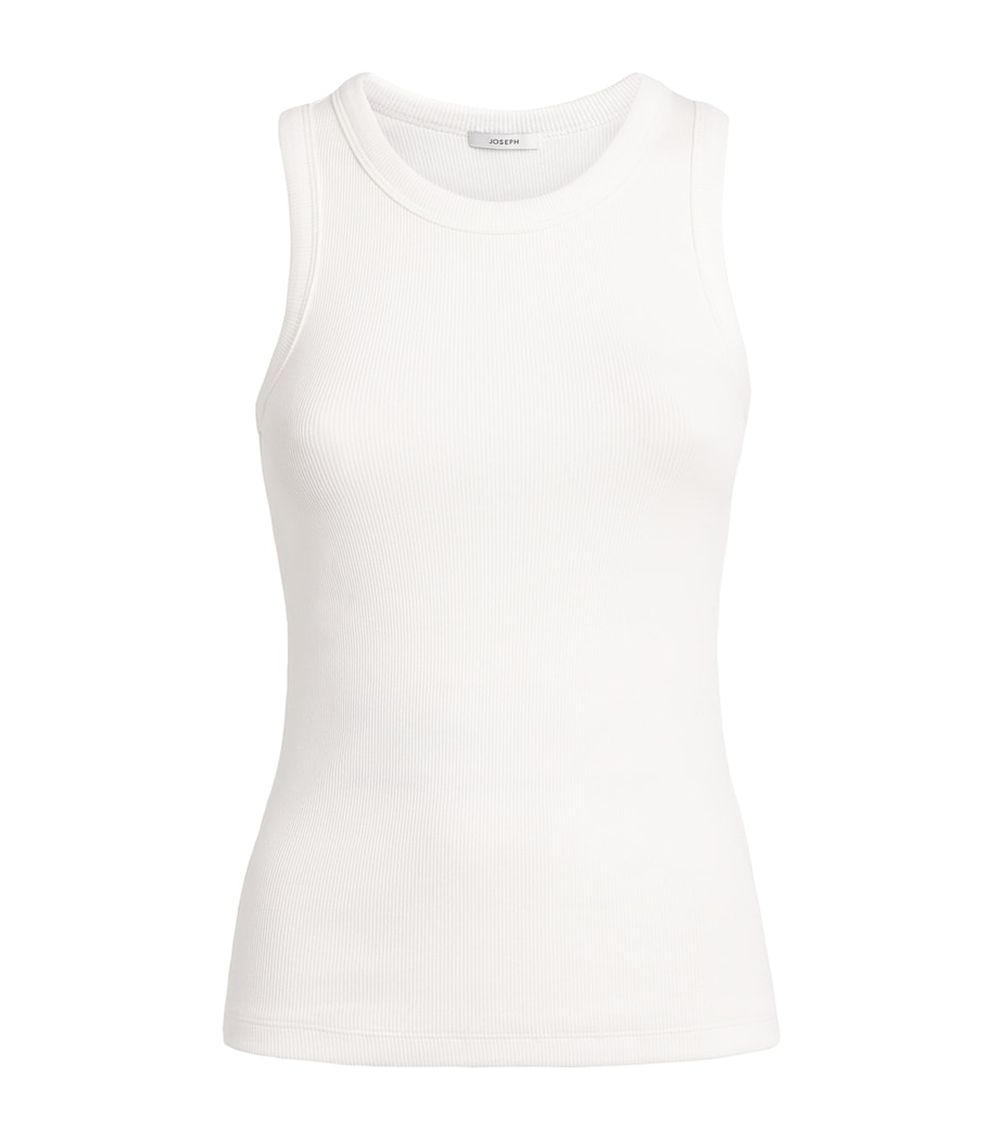 Stretch-Cotton Yeux Tank Top WHITE Image 1