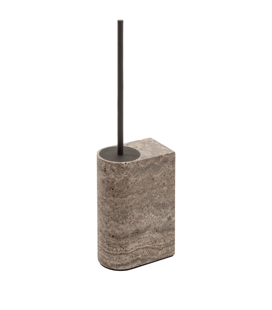 Giobagnara Marble-Effect Nobble Toilet Brush Travotino Titanium Image 1