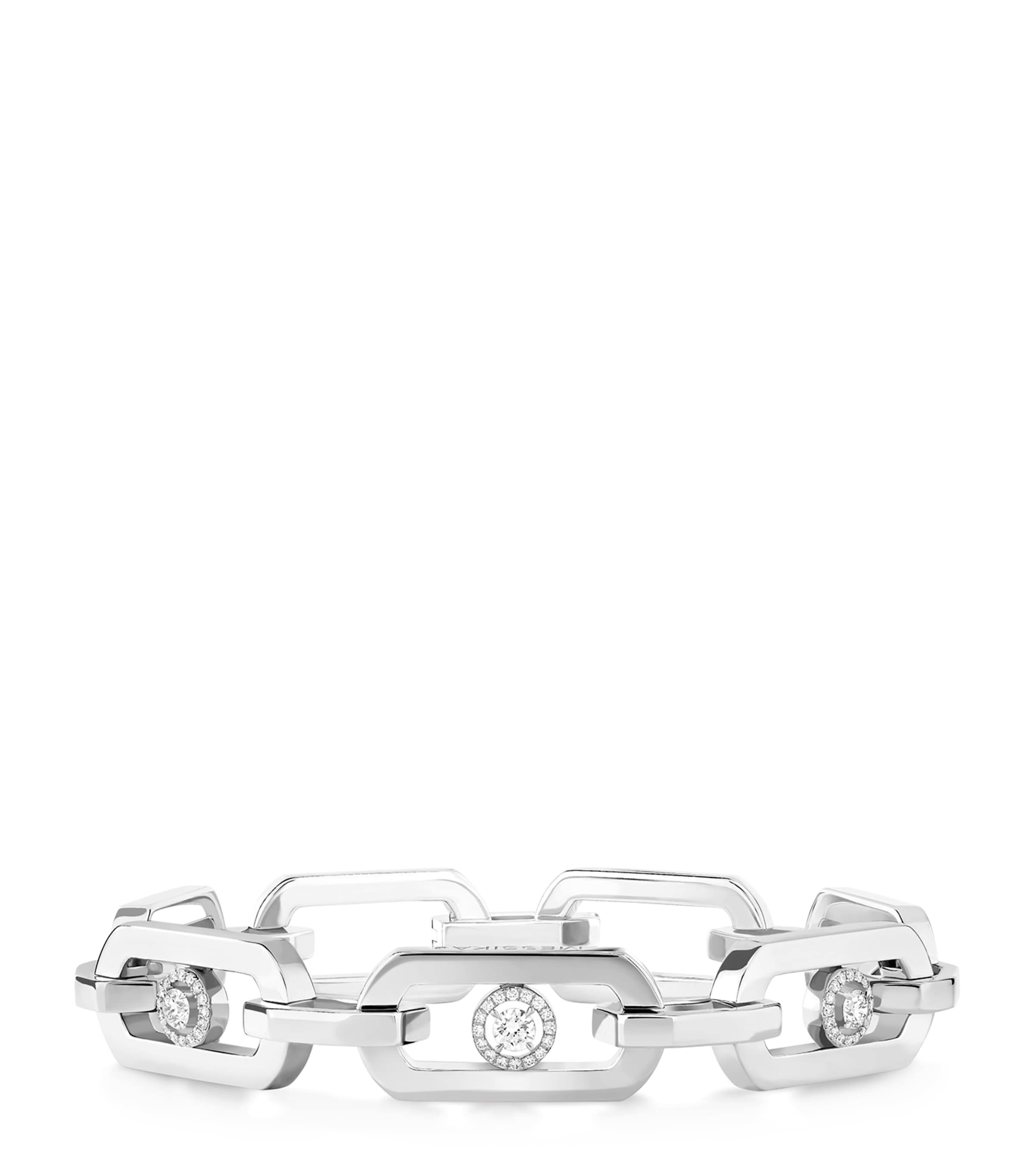 Messika So Move XL White Gold and Diamond Link Bracelet (0.39ct) White Gold Image 1
