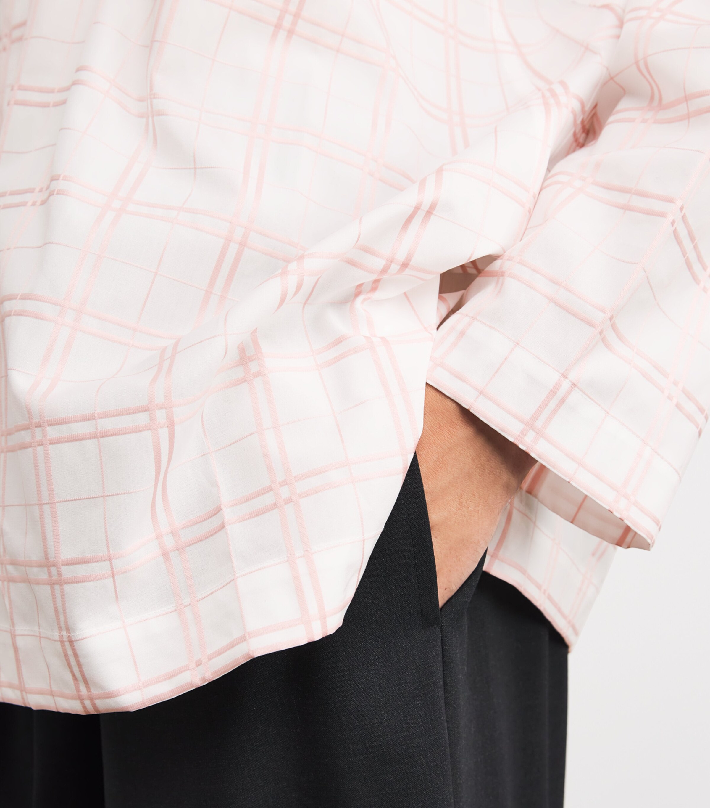 Jacquard Check Slim A-Line Shirt PNKCHK Image 6