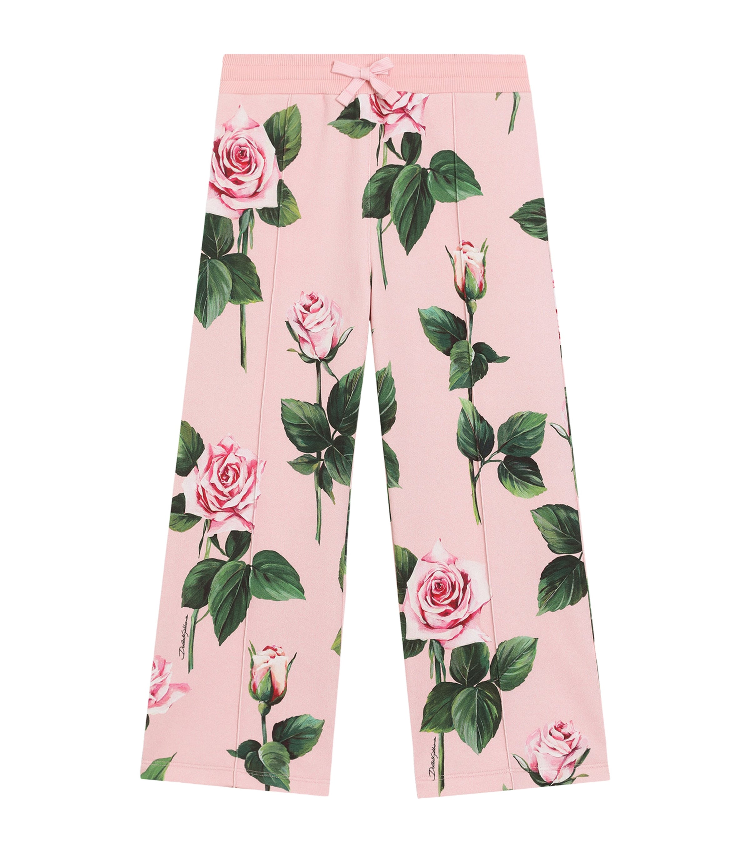 Dolce & Gabbana Cotton Rose Print Trousers