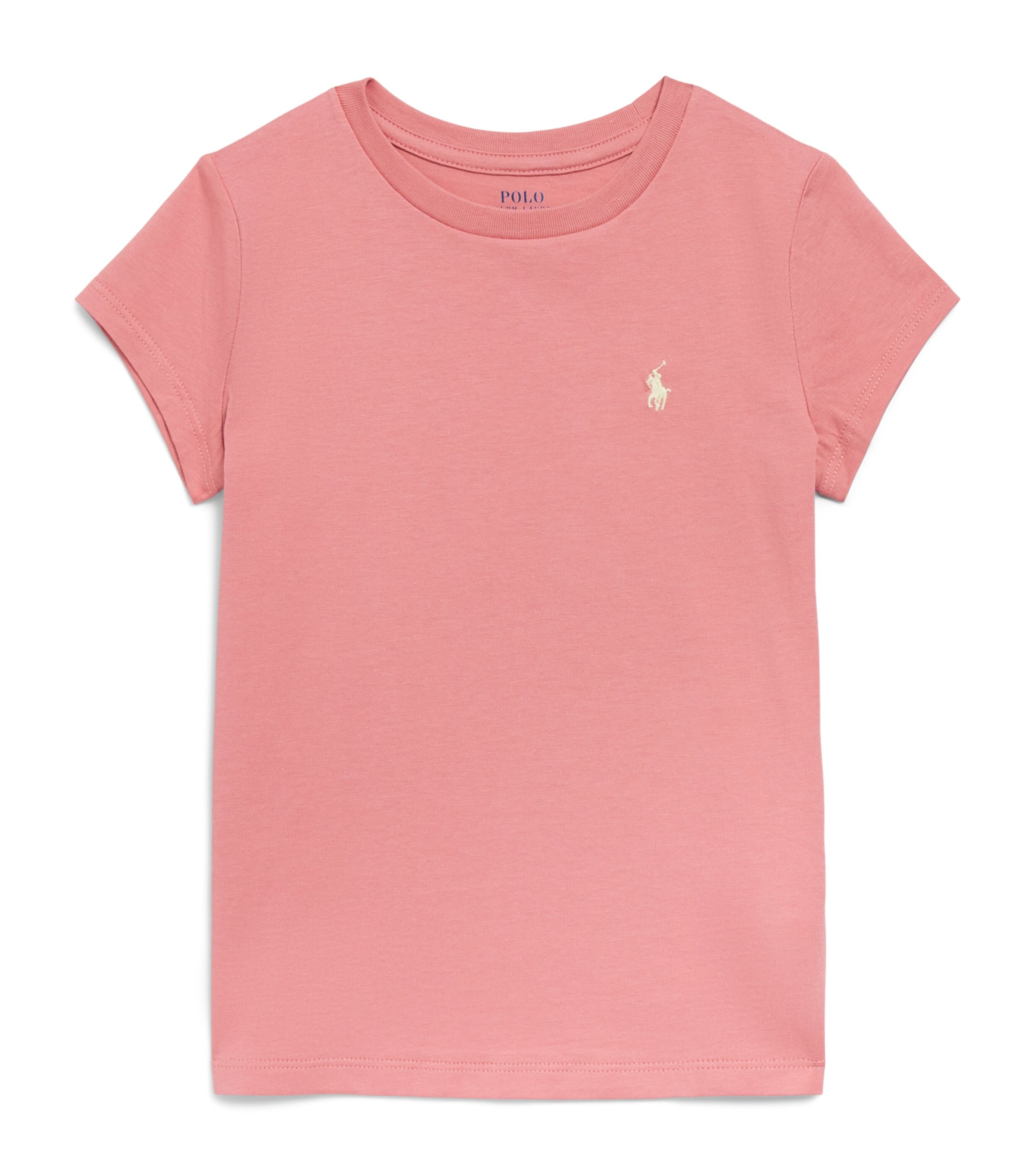 Ralph Lauren Kids Embroidered Polo Pony T-Shirt (2-7 Years) Pink Image 1
