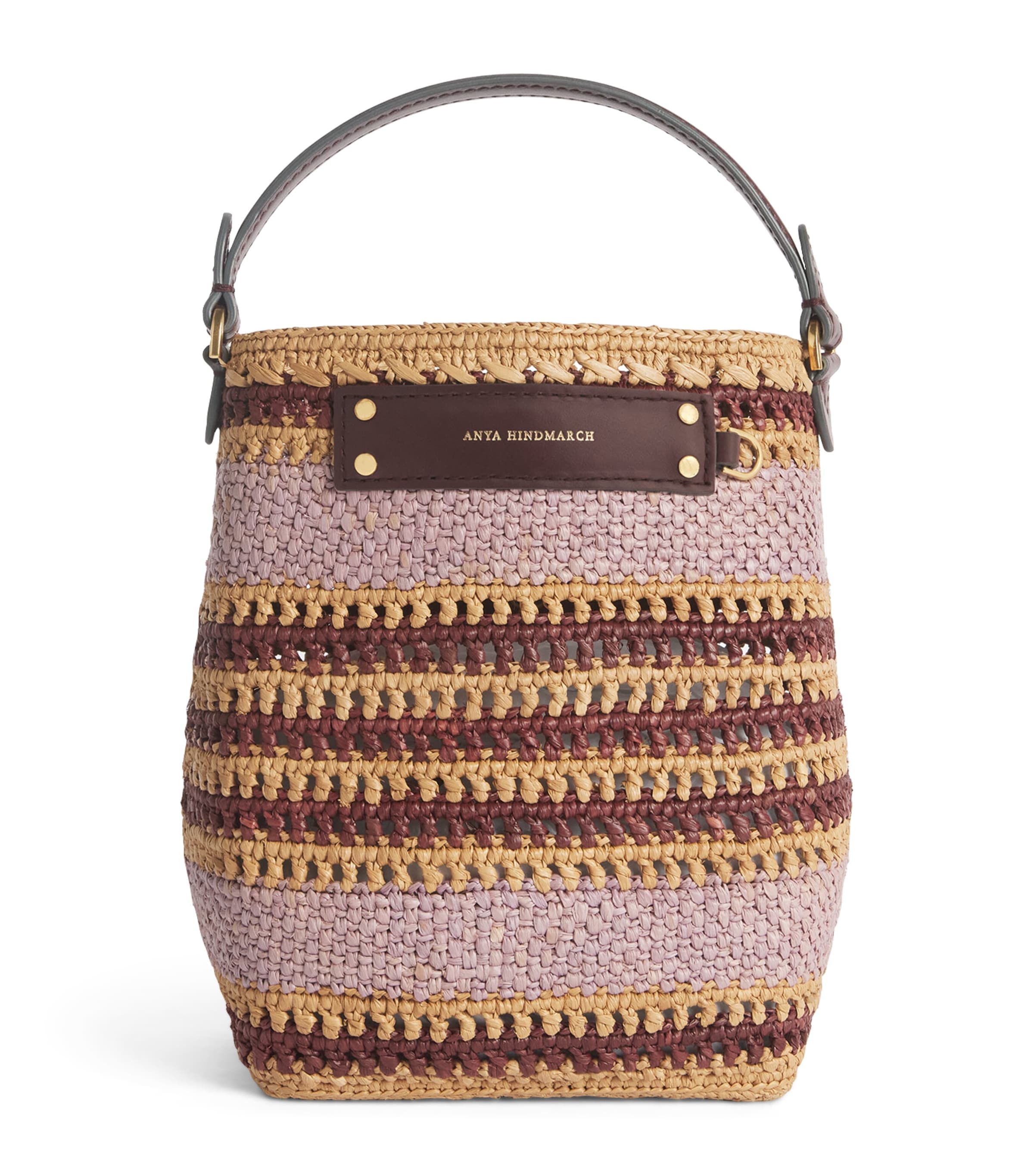 Anya Hindmarch Raffia Stripe Cross-Body Bag Iris Image 1