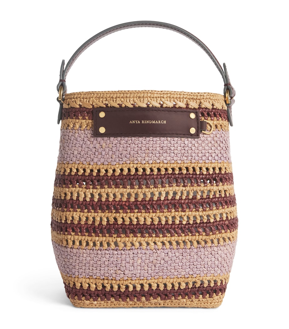 Anya Hindmarch Raffia Stripe Cross-Body Bag Iris Image 1