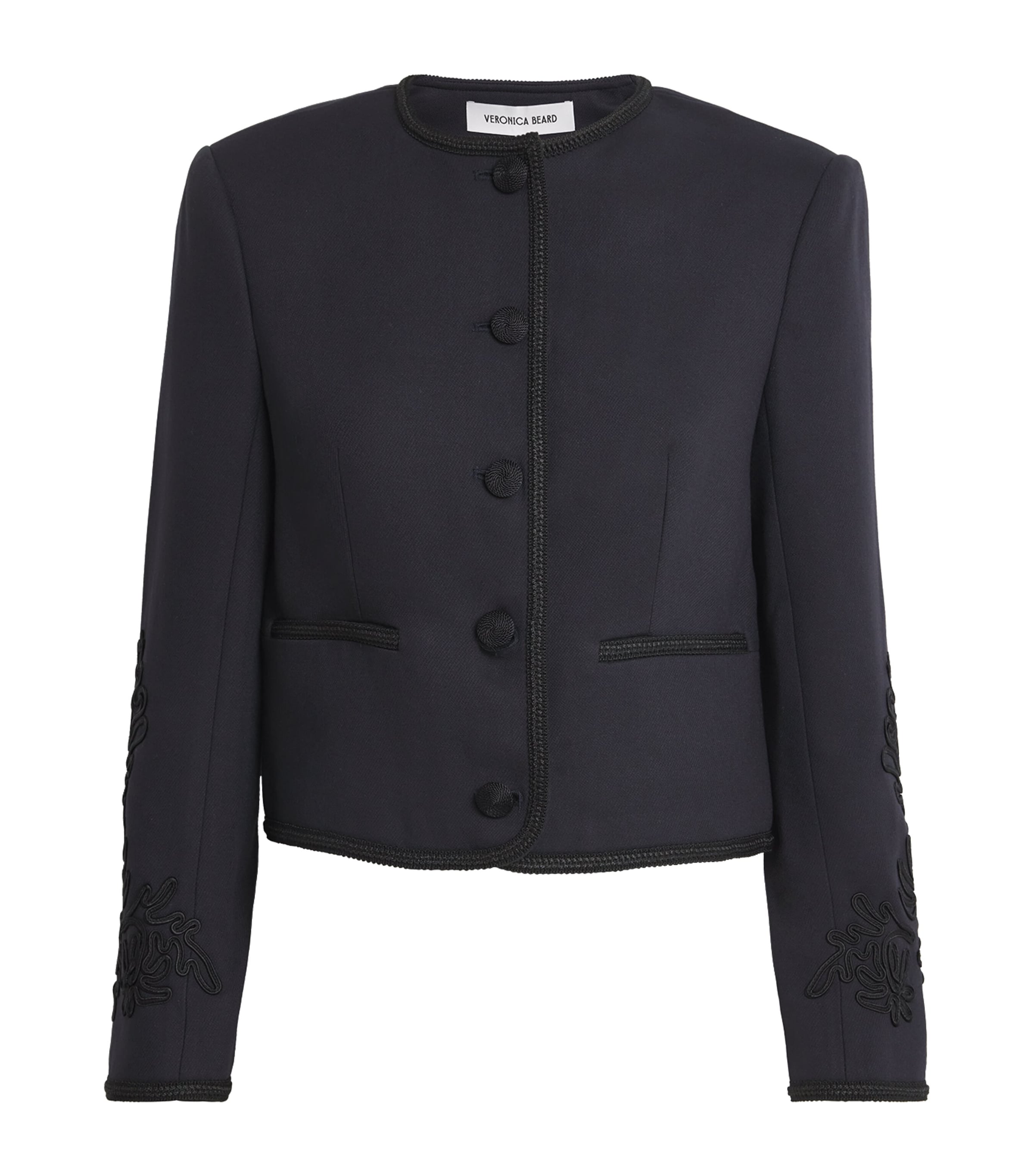 Veronica Beard Embroidered Latrell Jacket In Blue