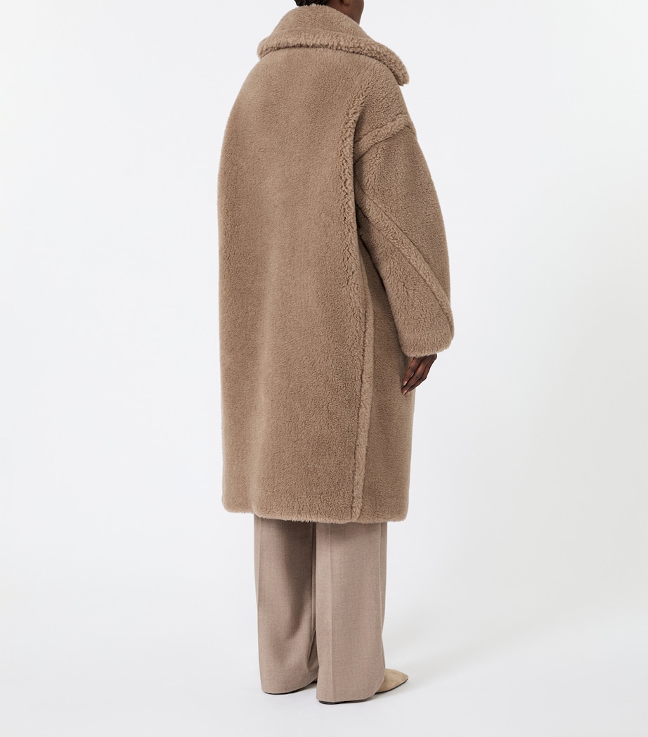 Max Mara Womens Cashmere-Silk Teddy Coat Sand Image 4