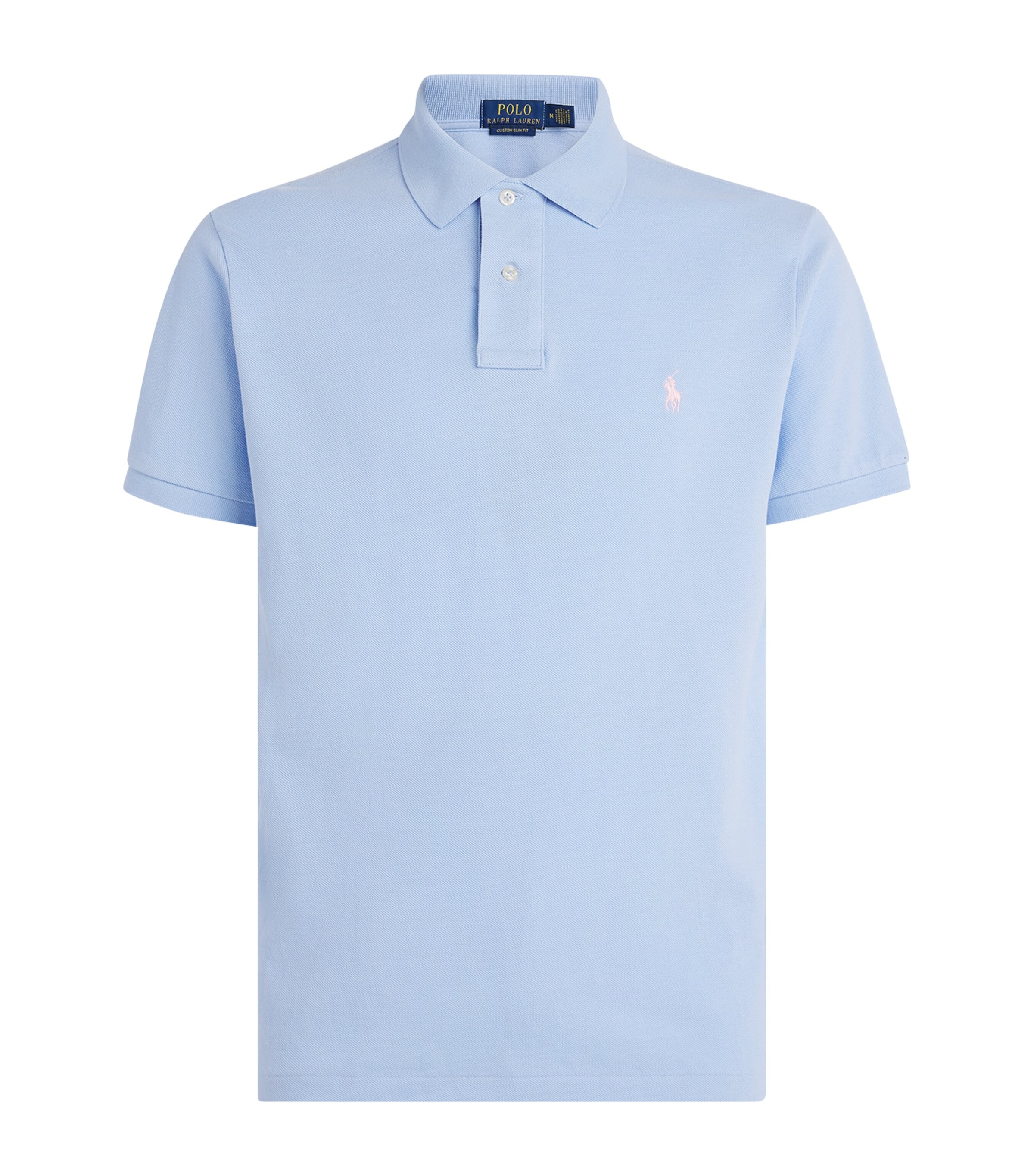 Polo Ralph Lauren Mens Cotton Mesh Custom-Fit Polo Shirt Pebble Image 1