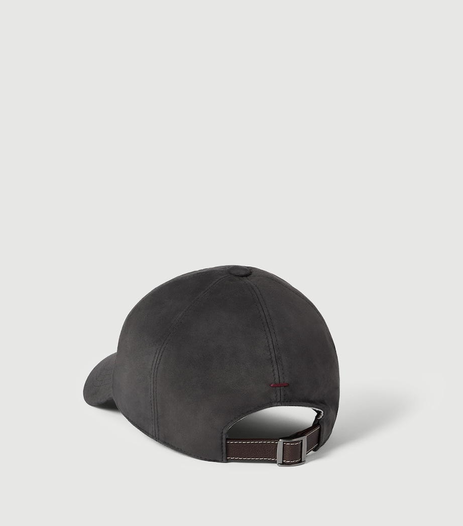 Brunello Cucinelli Suede Crest Baseball Cap Image 2
