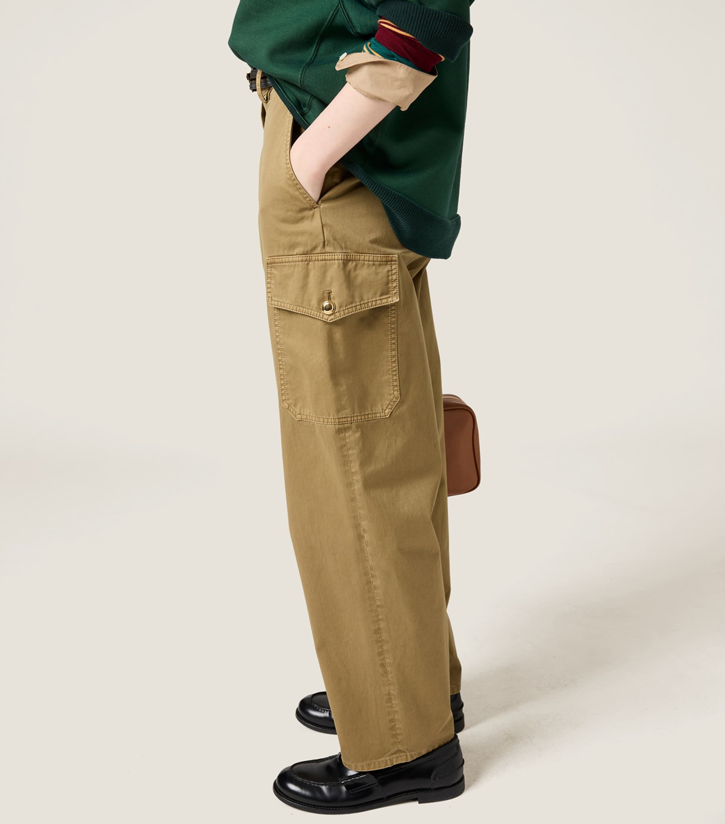 Miu Miu Cotton Belted Cargo Trousers | Harrods UK