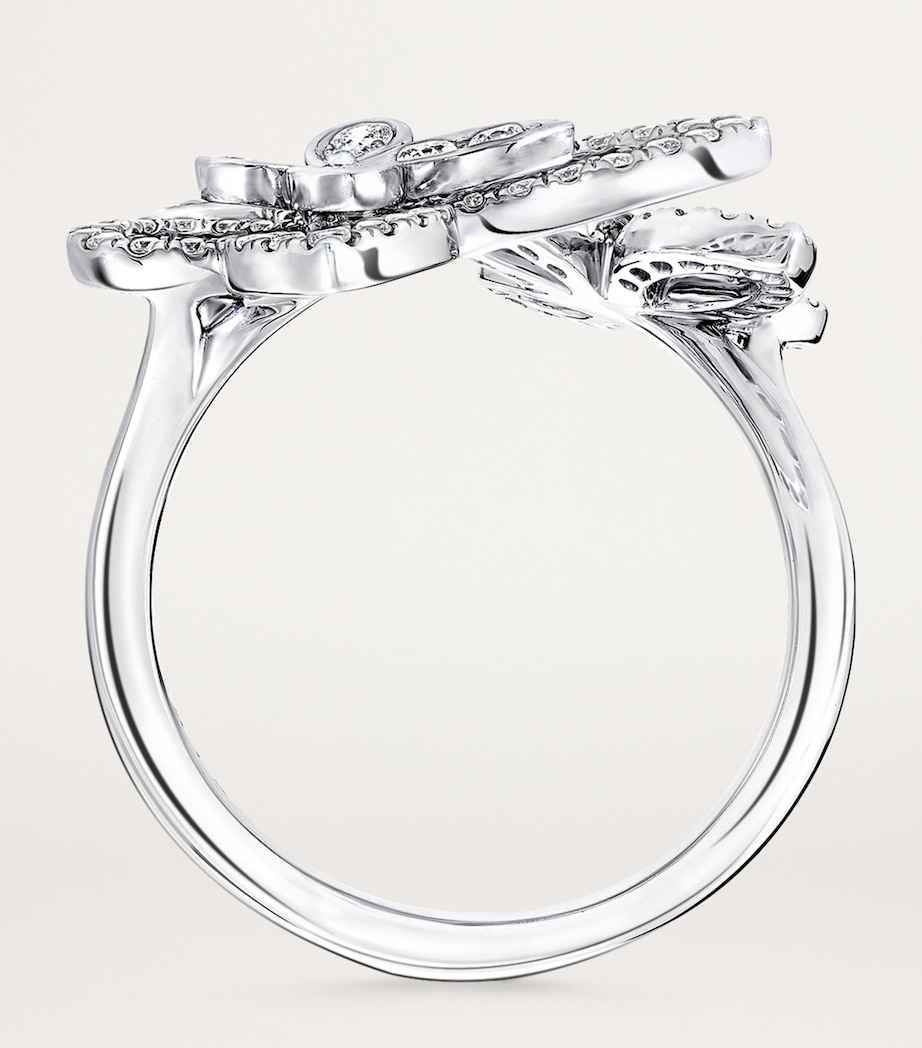 White Gold and Diamond Butterfly Ring WHITE GOLD Image 4