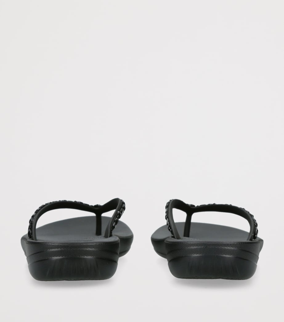 IQUSHION Sparkle Flip Flops BLACK Image 2