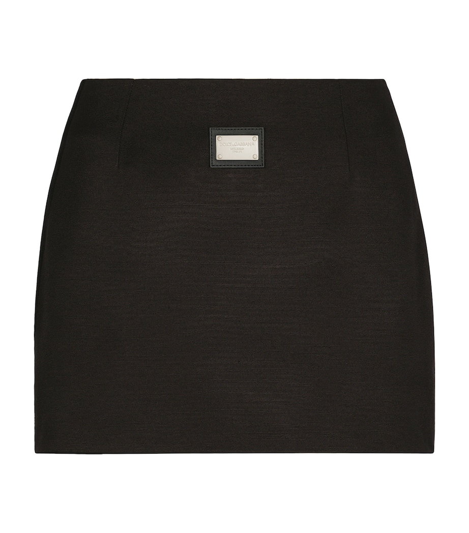 Logo-Plaque Mini Skirt N0000-BLACK Image 1