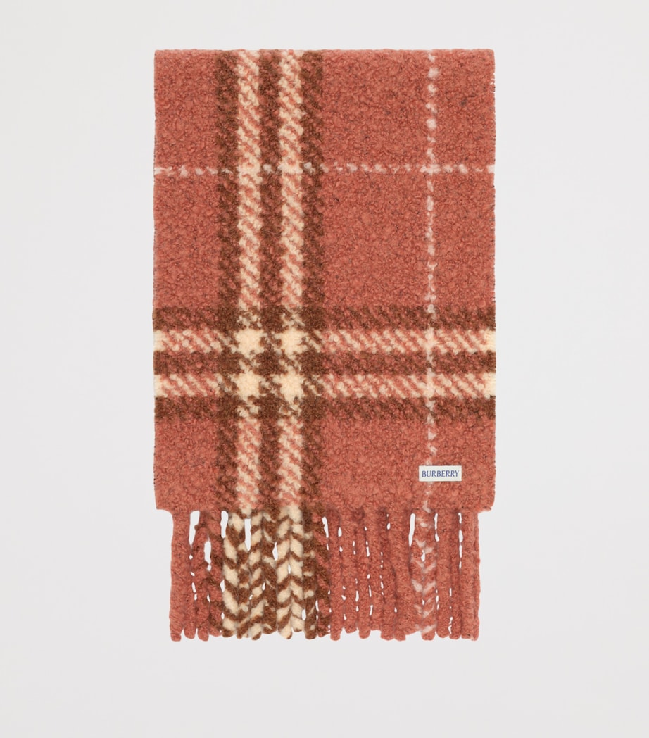 Burberry Alpaca-Wool Bouclé Scarf Clay Pink Image 2