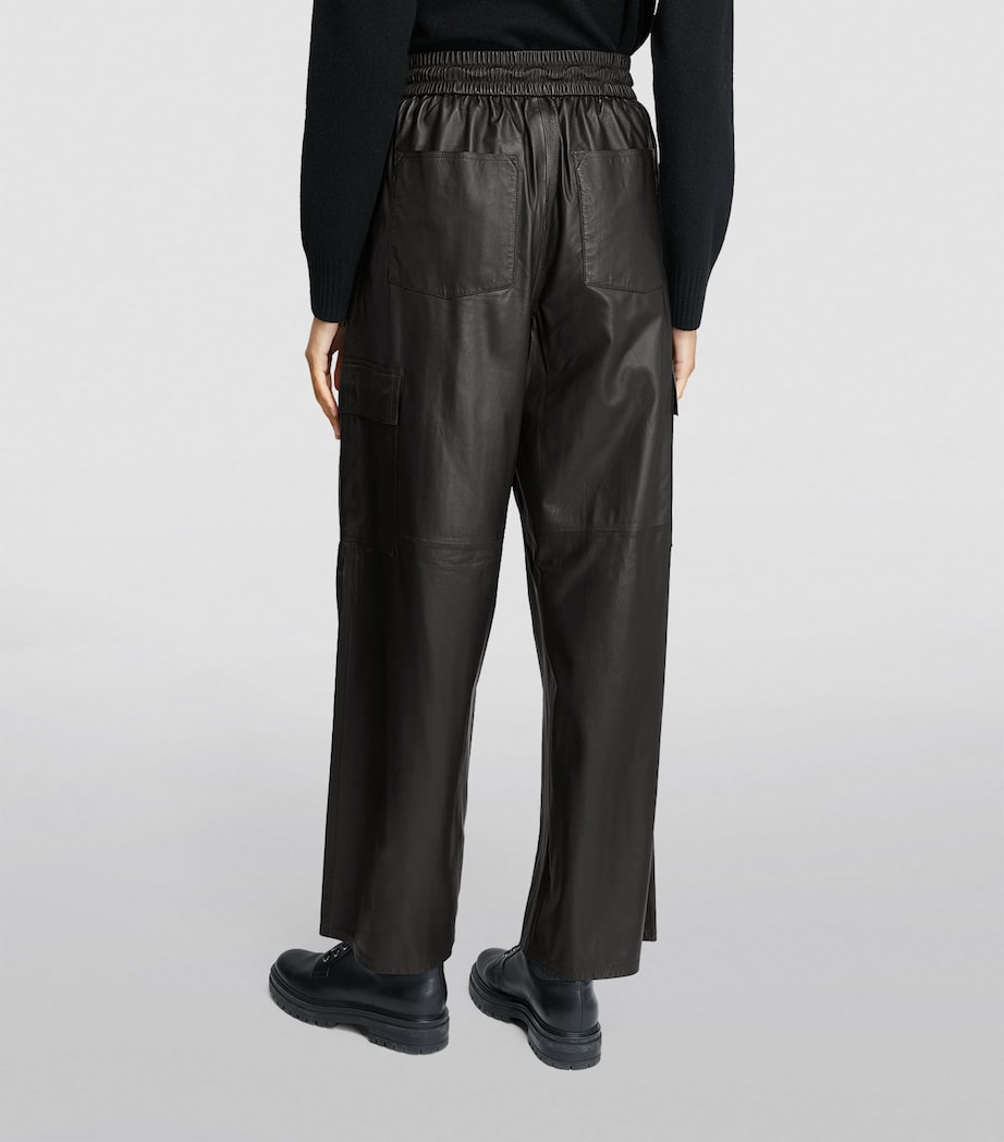 Leather Wide-Leg Trousers C99 Image 4