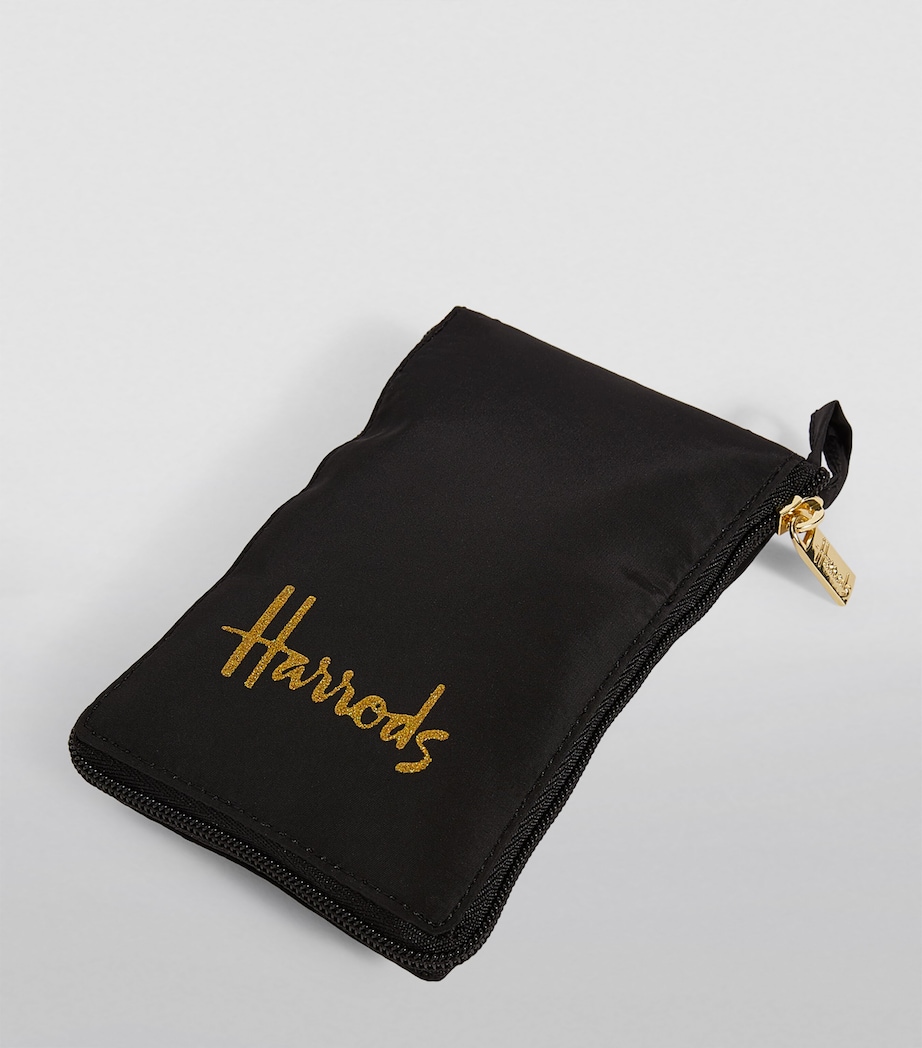 Harrods Recycled Logo Pocket Shopper Bag Black Image 6