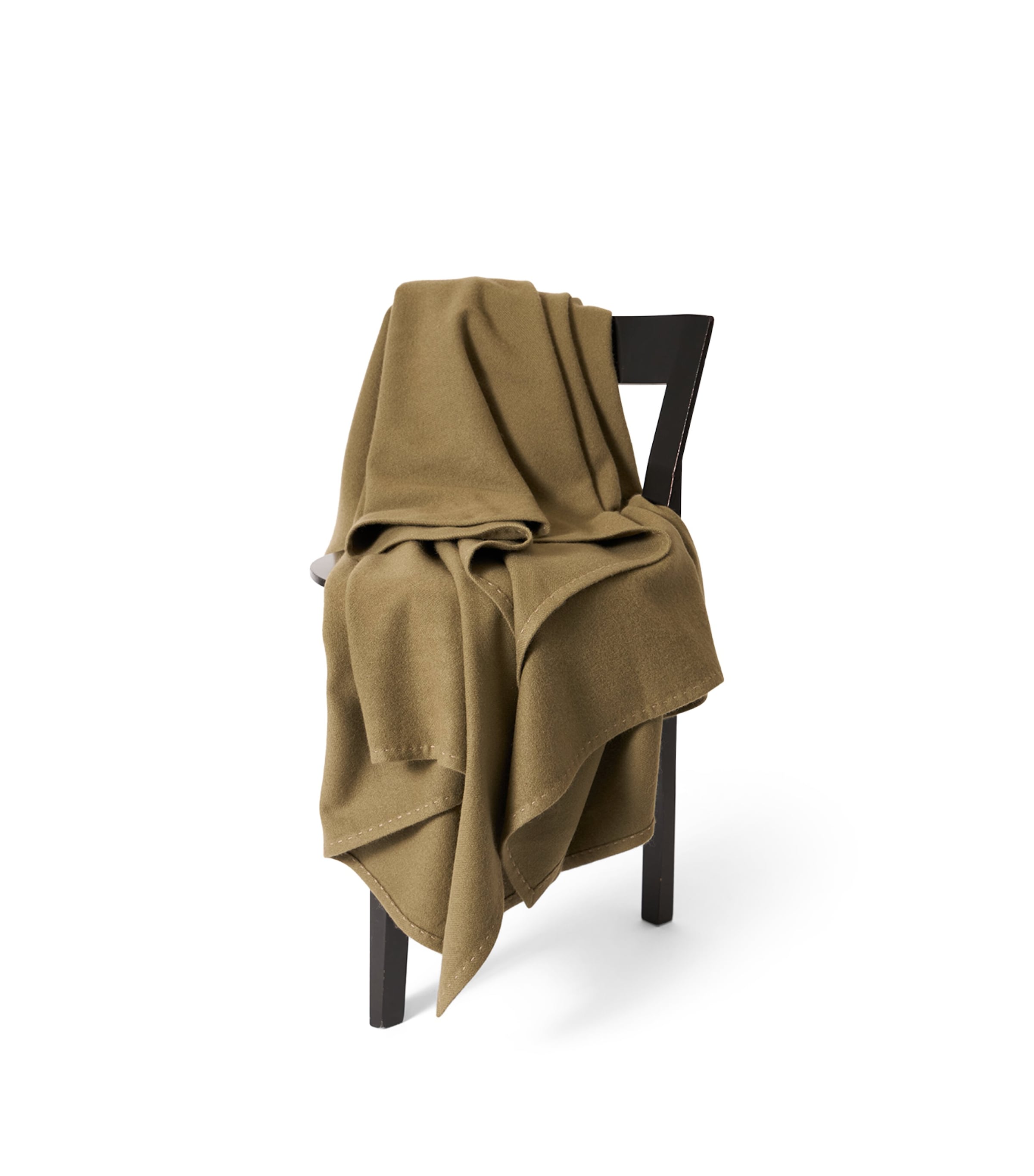 Oyuna Cashmere Suono Throw (200cm x 145cm) Moss W. Taupe Image 3
