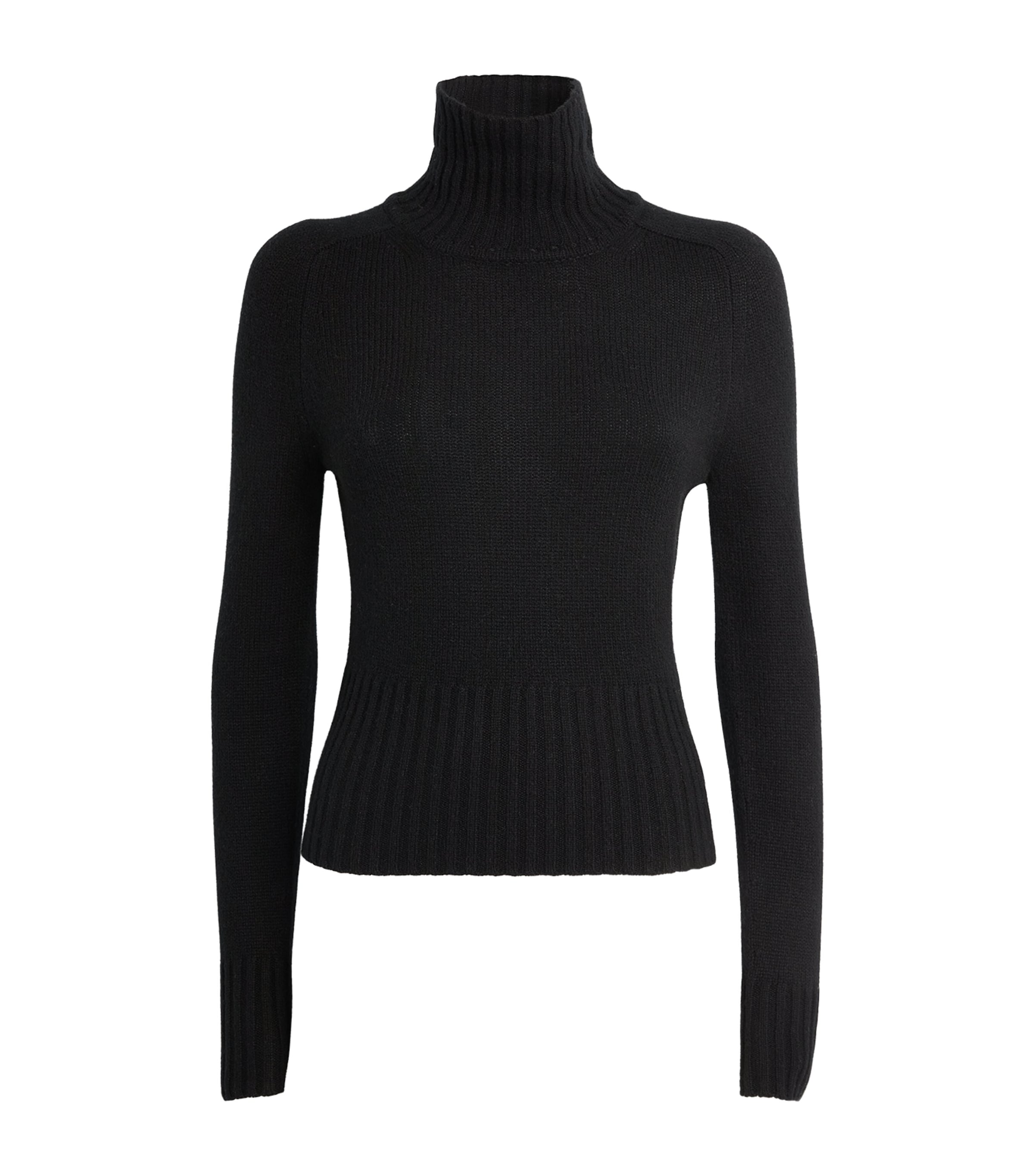 Joseph Open Cashmere High-neck Sweater In Black