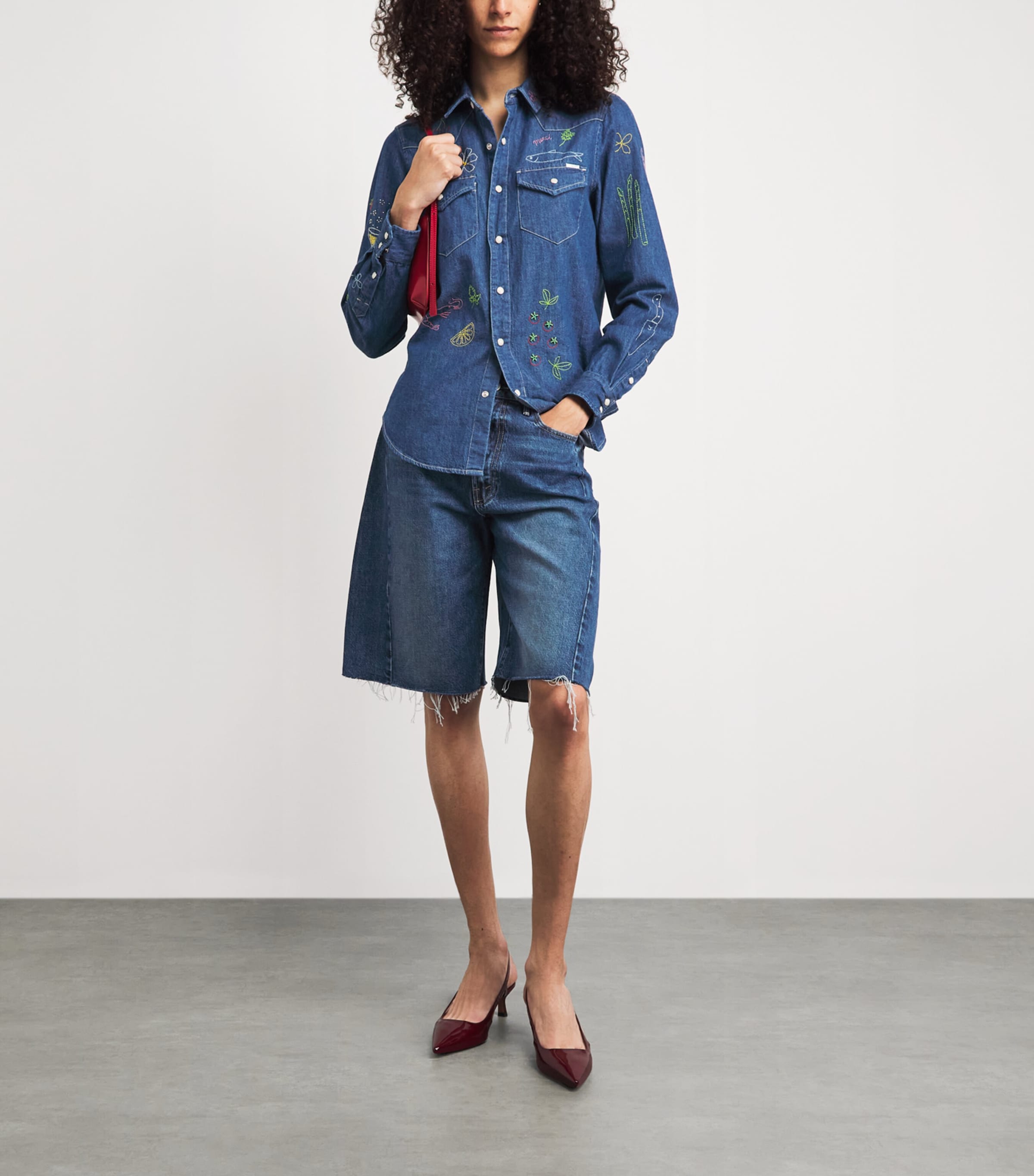MOTHER Womens Denim All My Exes Shirt Rvr Reservation Image 2