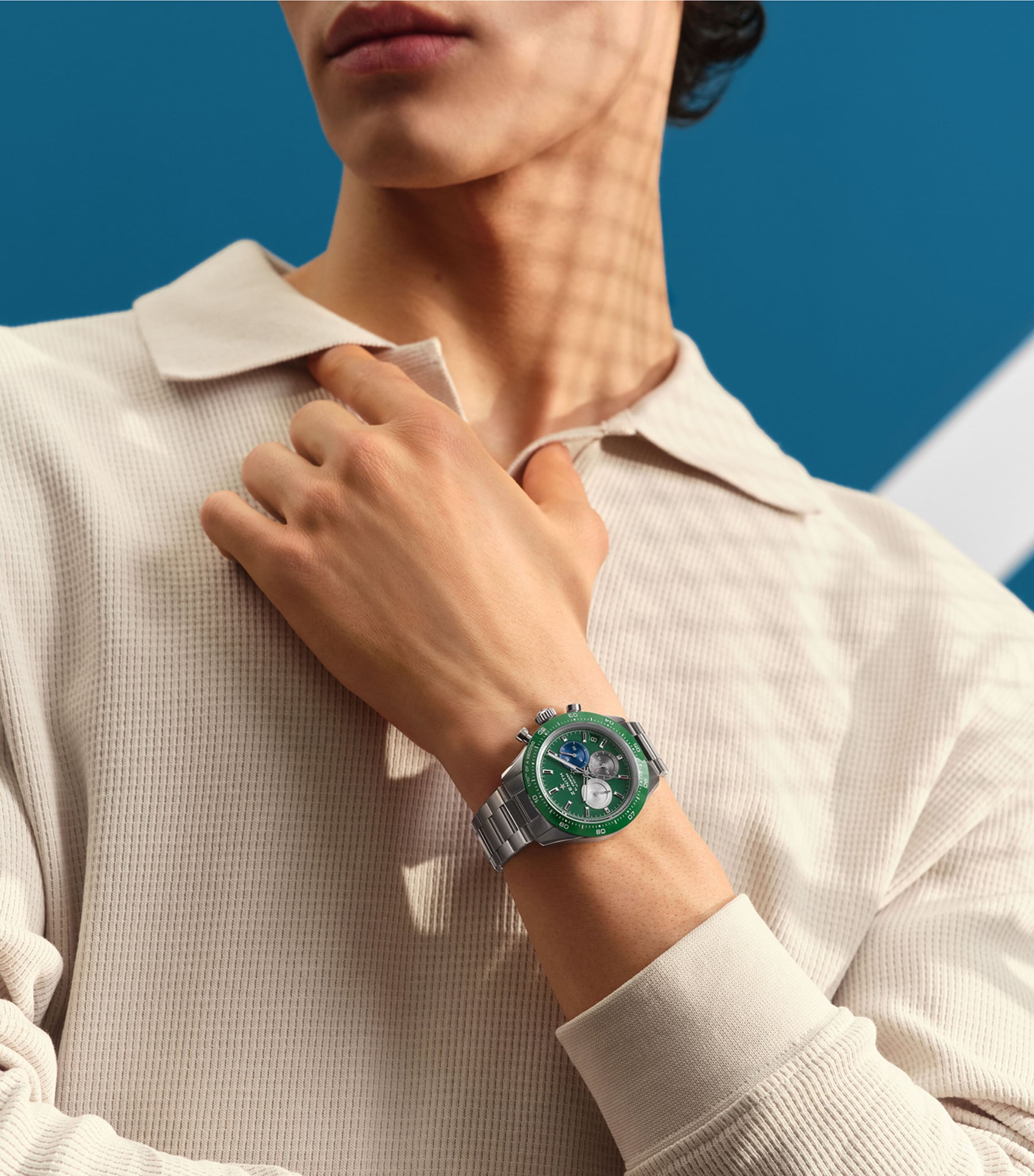 Stainless Steel Chronomaster Sport Watch 41mm GREEN Image 3