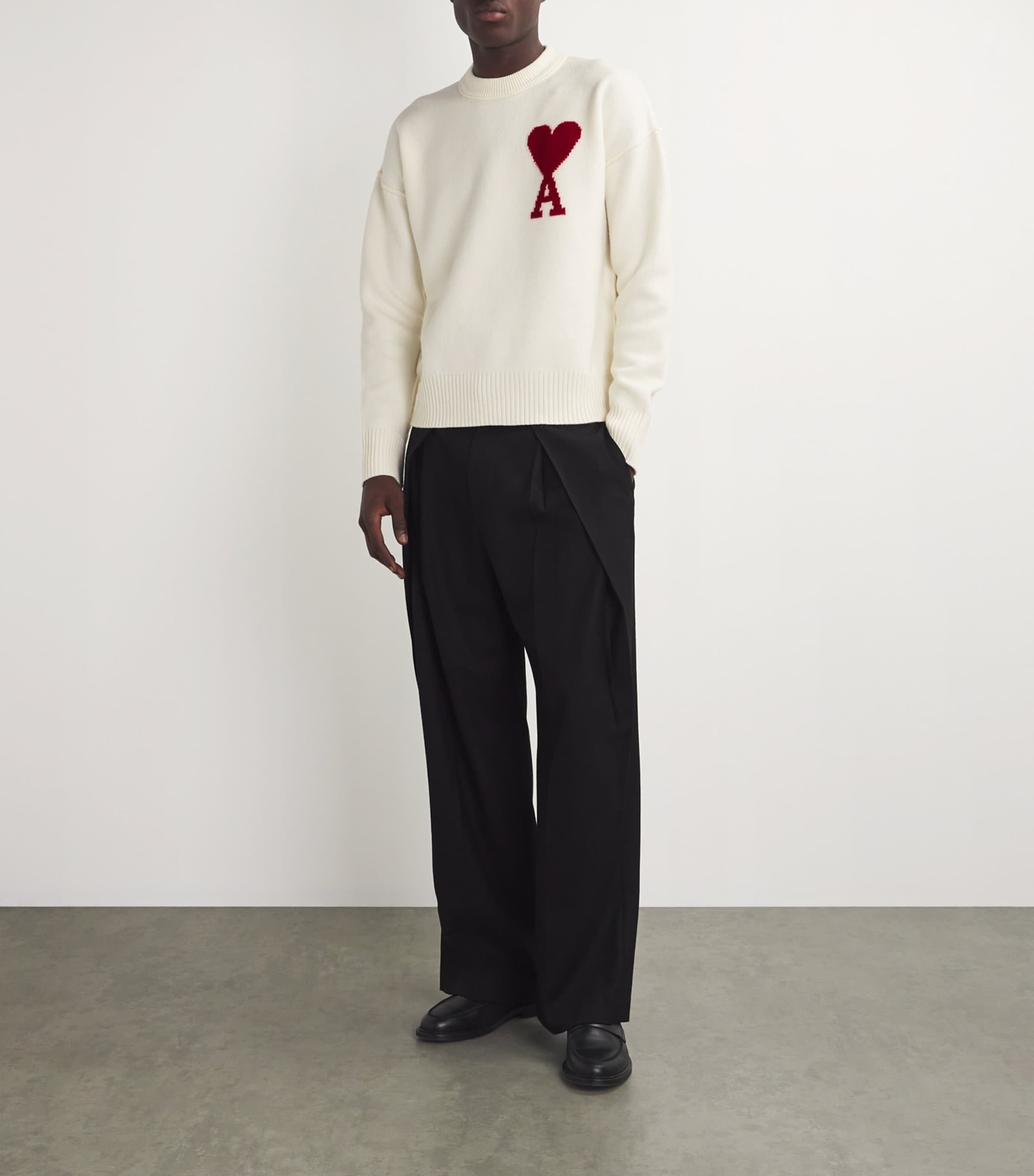 Wool Ami de Coeur Sweater OFF-WHITE/RED/154 Image 2