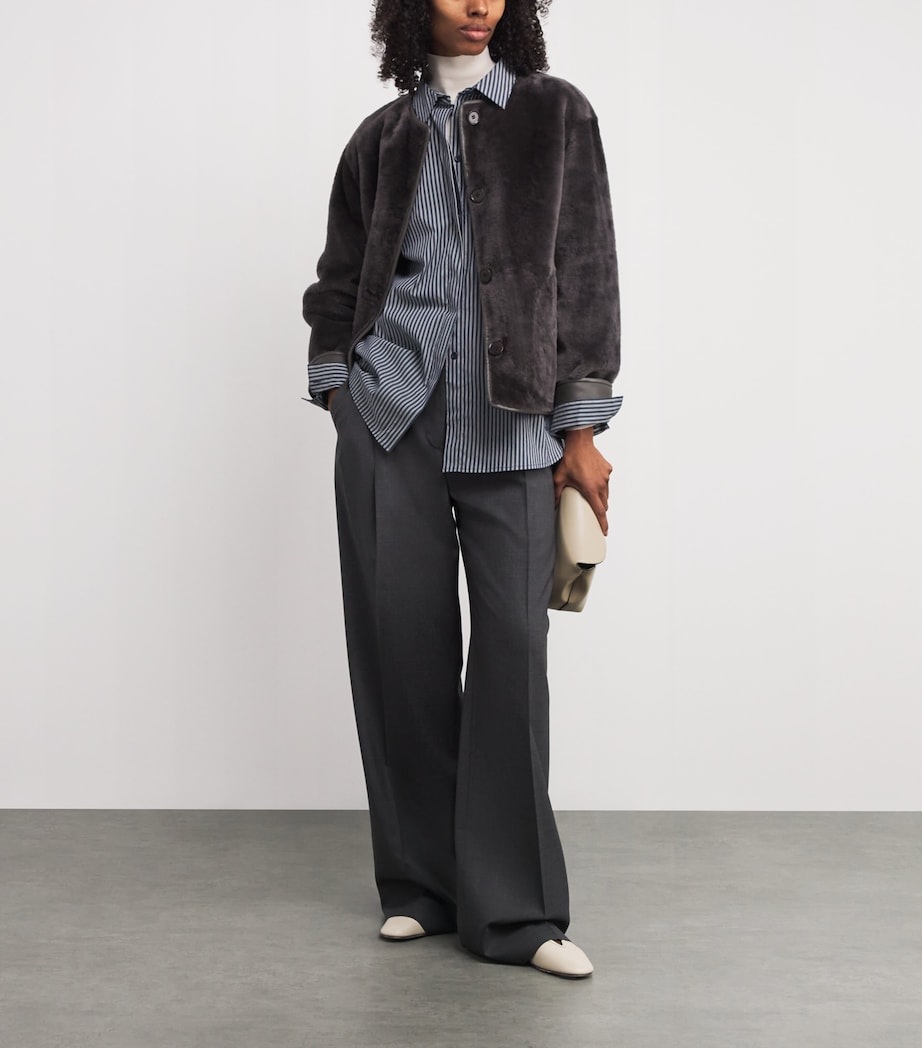 Shearling-Lambskin Reversible Lucine Jacket SOIL Image 2