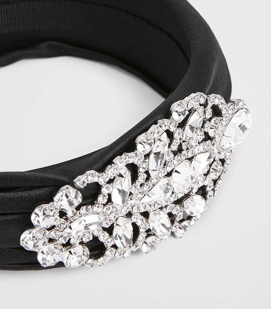 Satin Embellished Harriet Headband BLACK Image 3